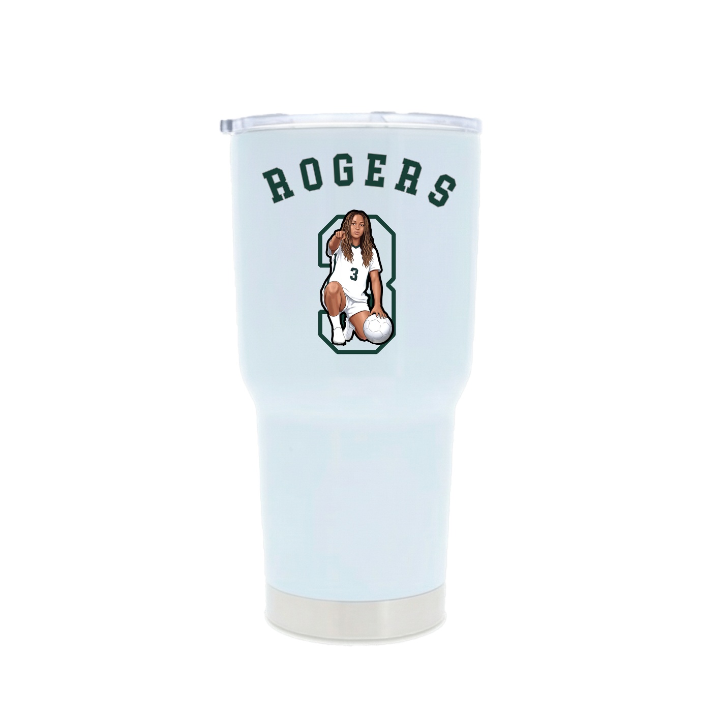 30oz Stainless Steel Tumbler — Shirsey Arch in White