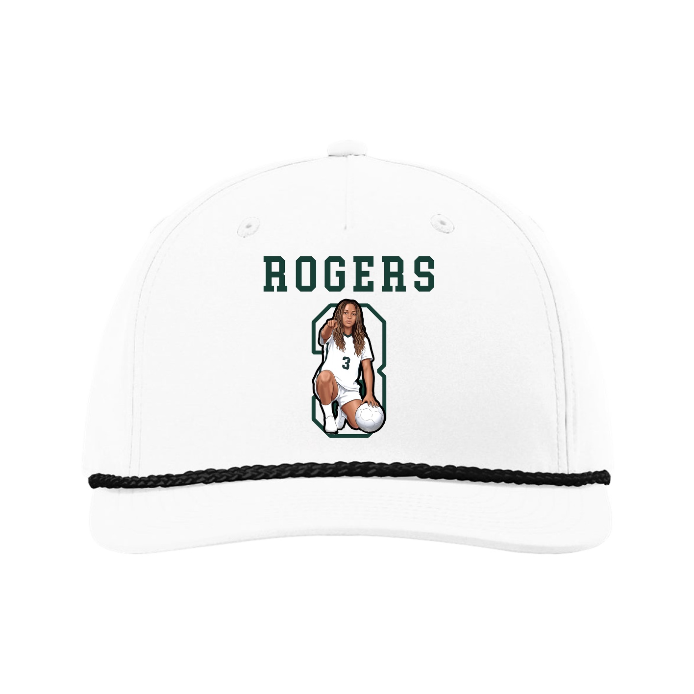 Five-Panel Classic Rope Cap — Shirsey in White