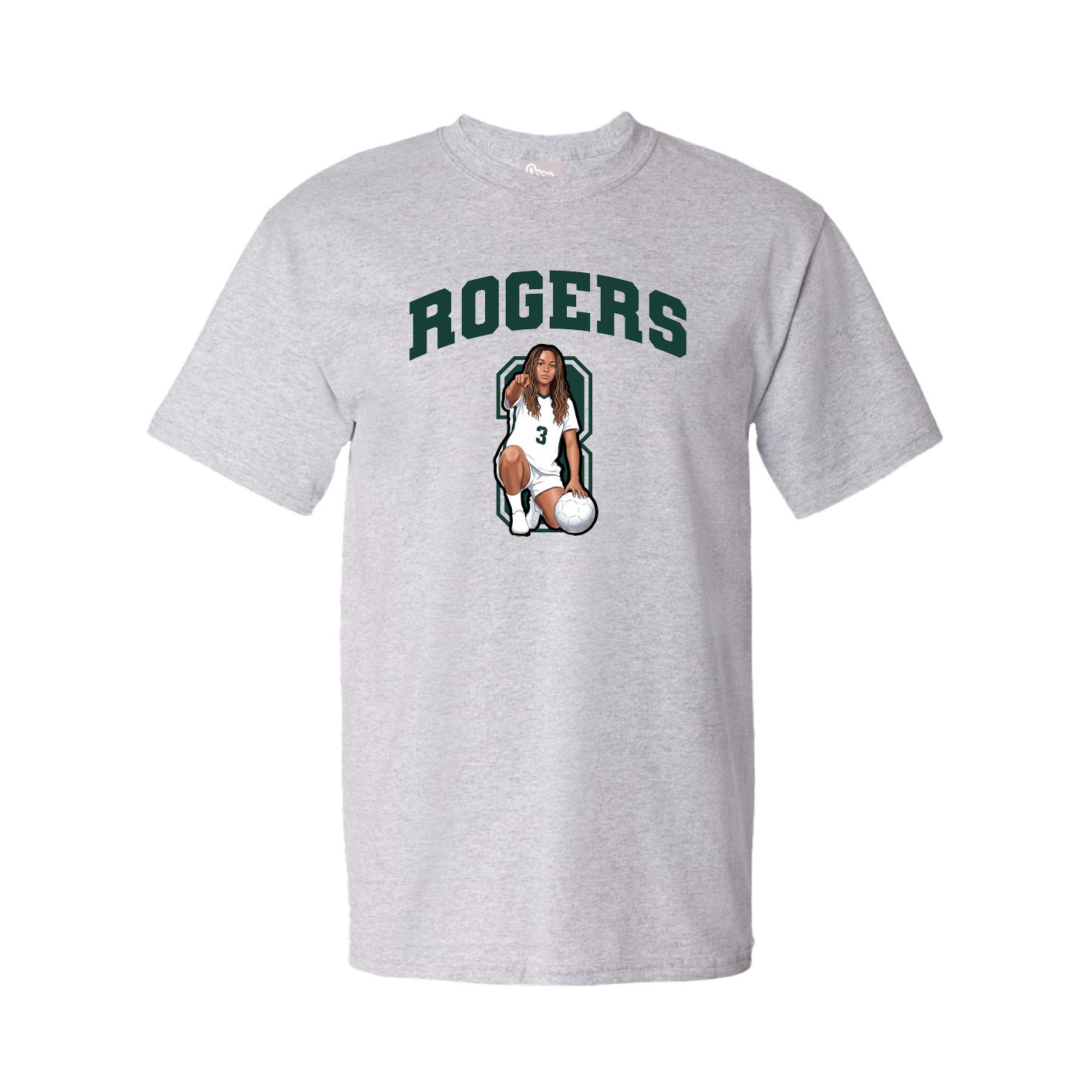 Youth Tee — Number in Grey