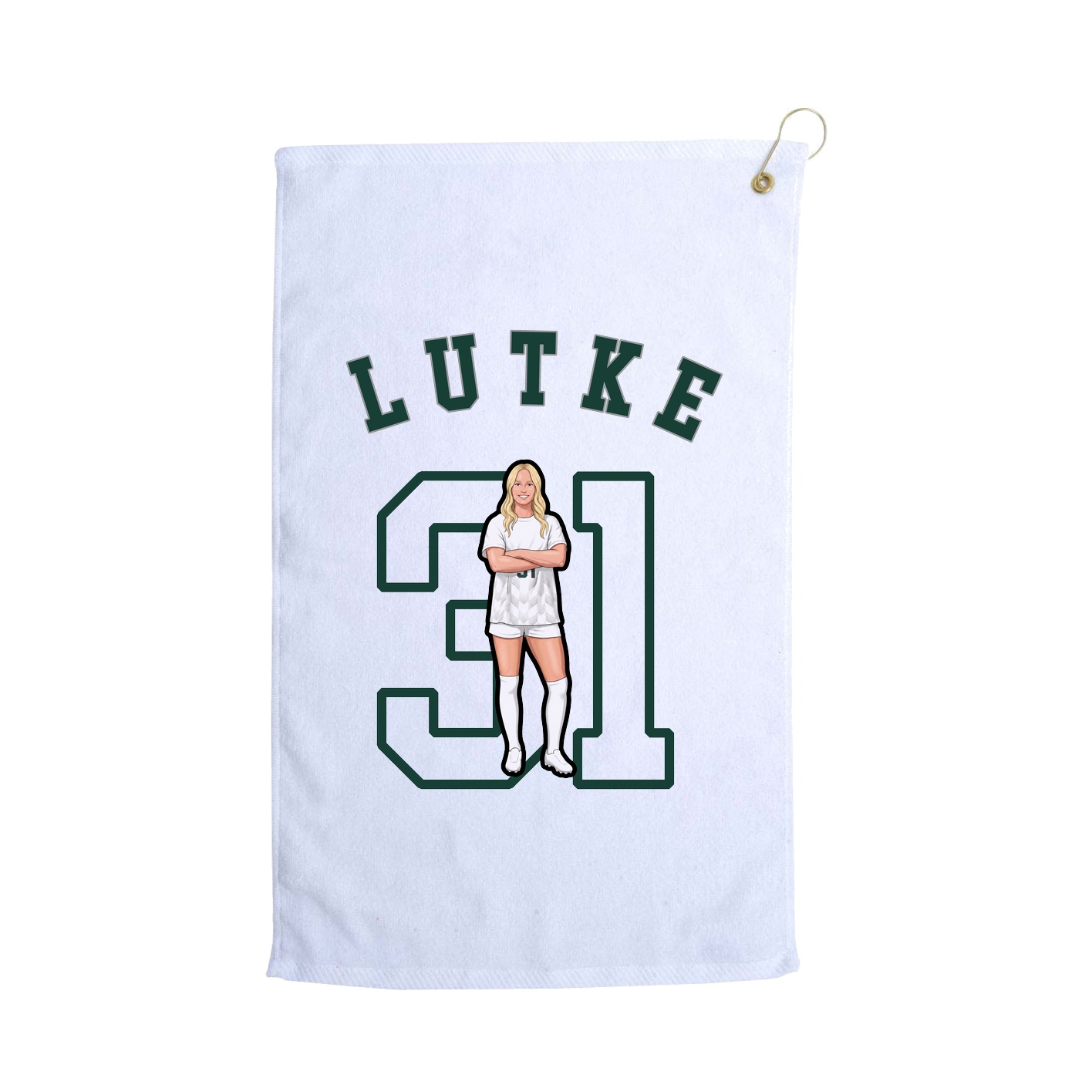 Golf Towel — Shirsey Arch in White