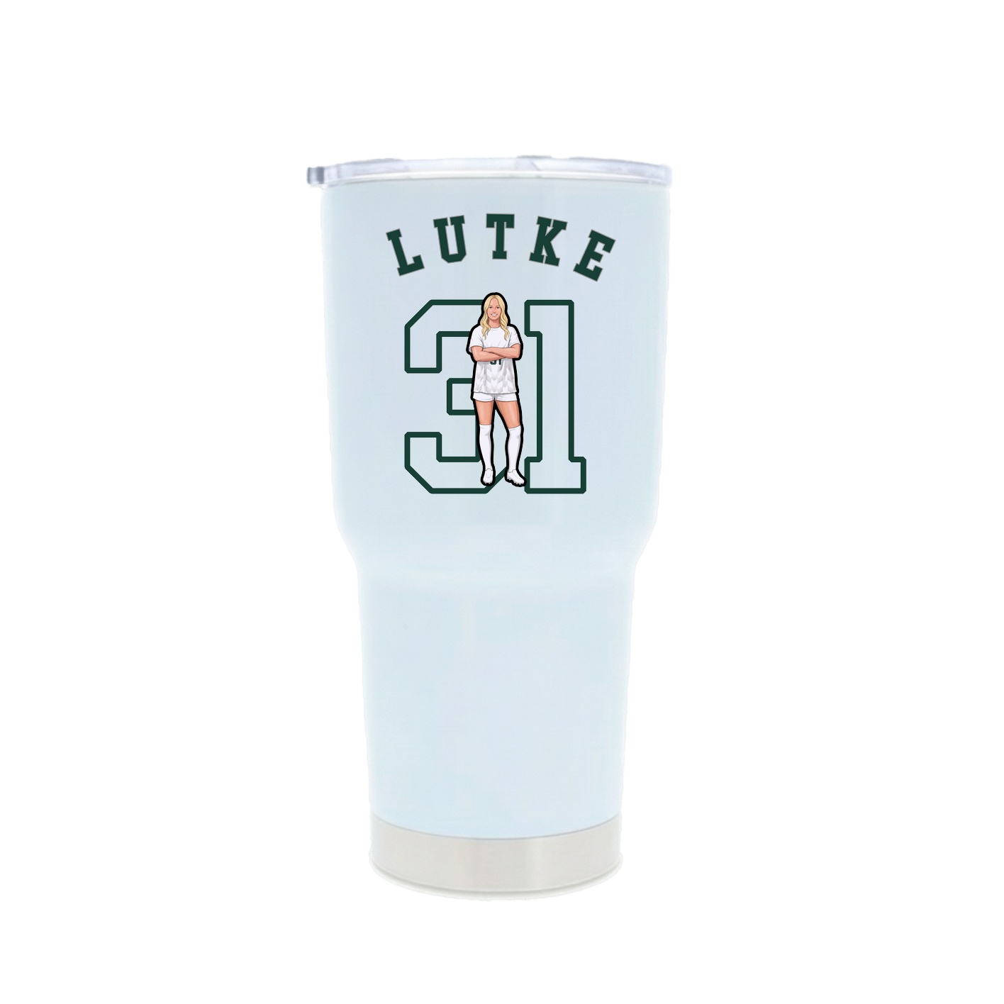 30oz Stainless Steel Tumbler — Shirsey Arch in White