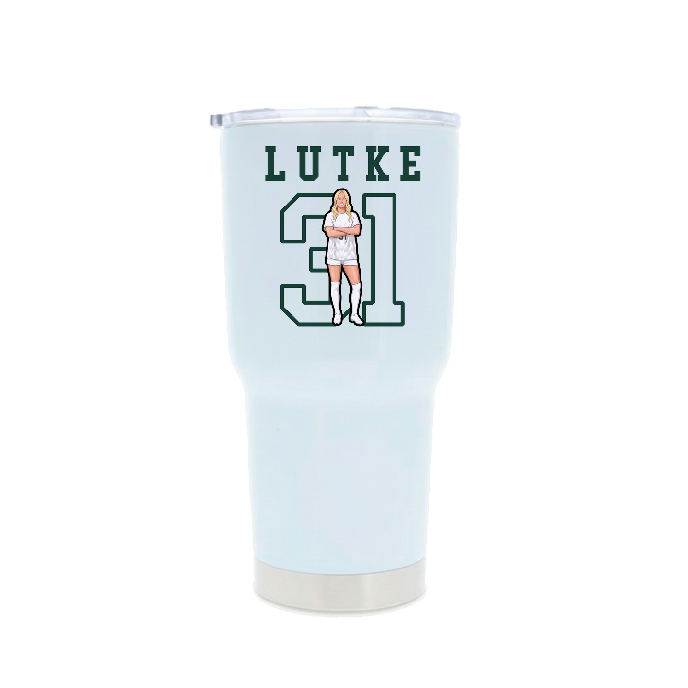 30oz Stainless Steel Tumbler — Shirsey in White