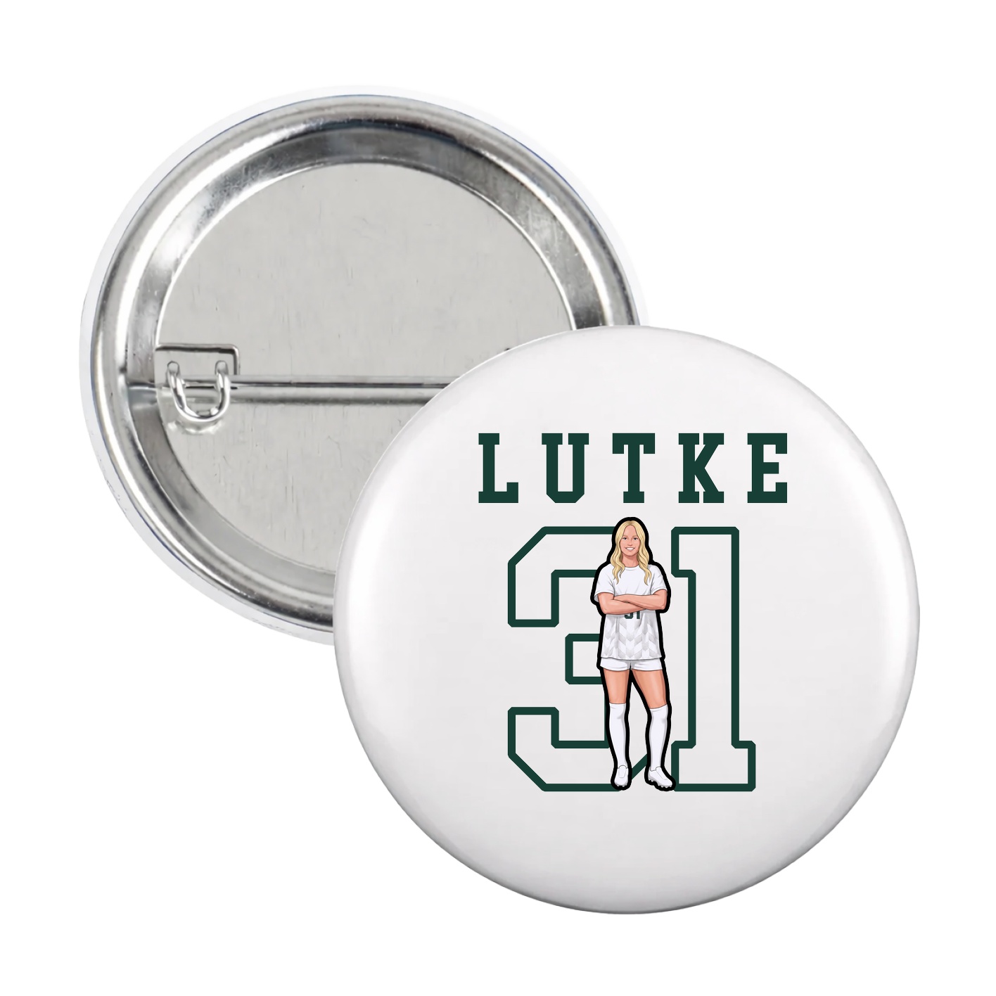Game Day Button — Shirsey in White