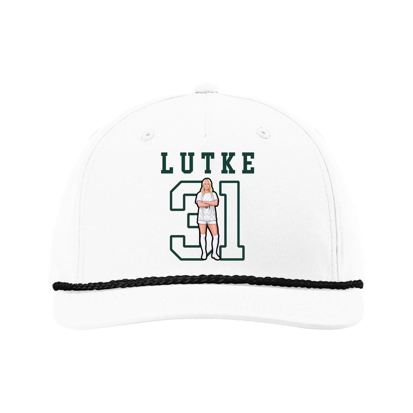 Five-Panel Classic Rope Cap — Shirsey in White