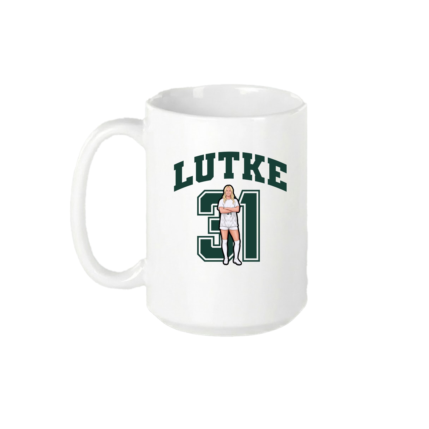 15oz Coffee Mug — Number in White