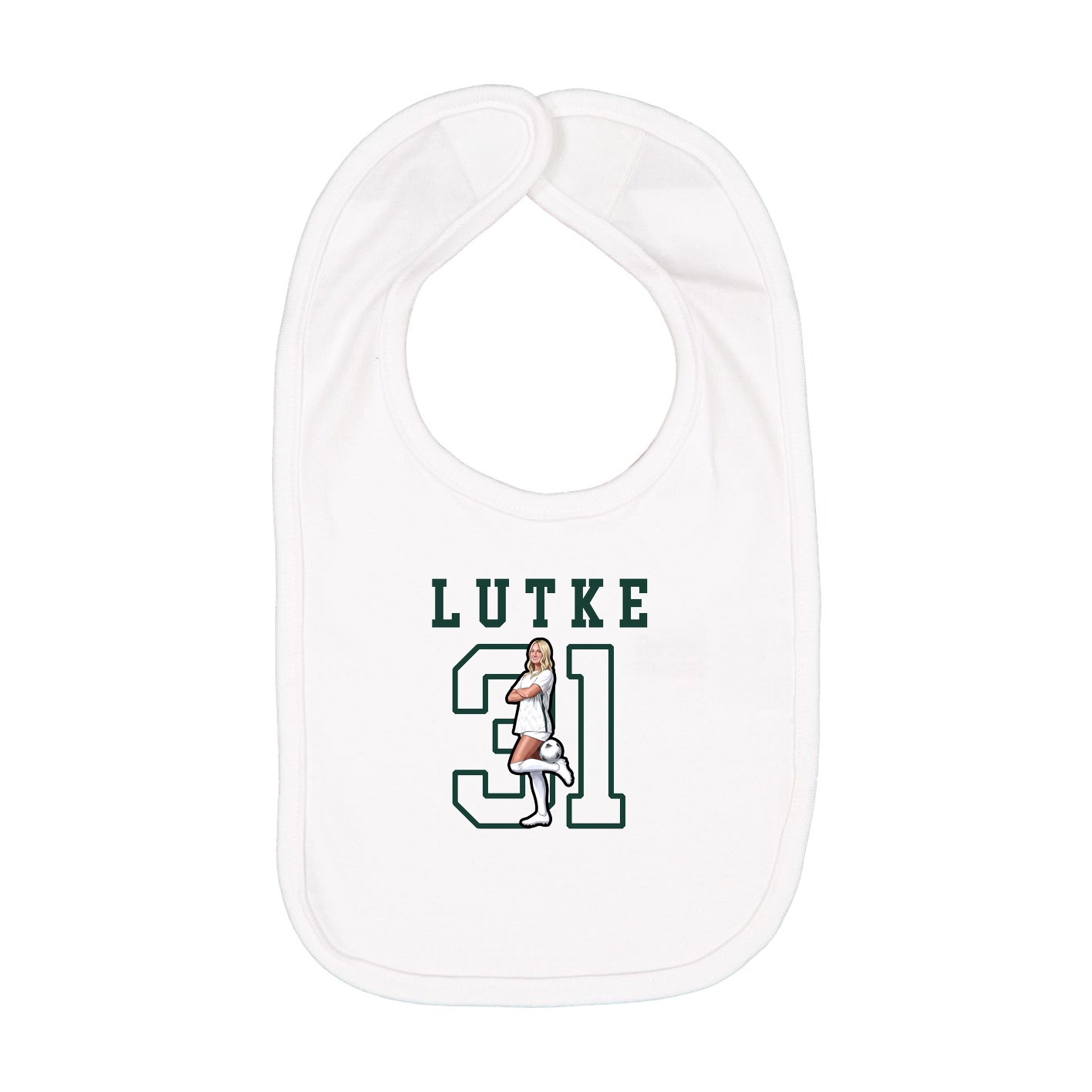 Infant Bib — Shirsey in White