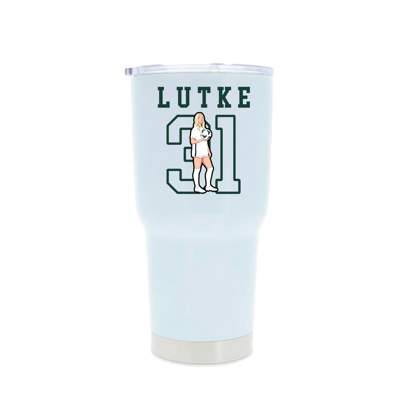 30oz Stainless Steel Tumbler — Shirsey in White