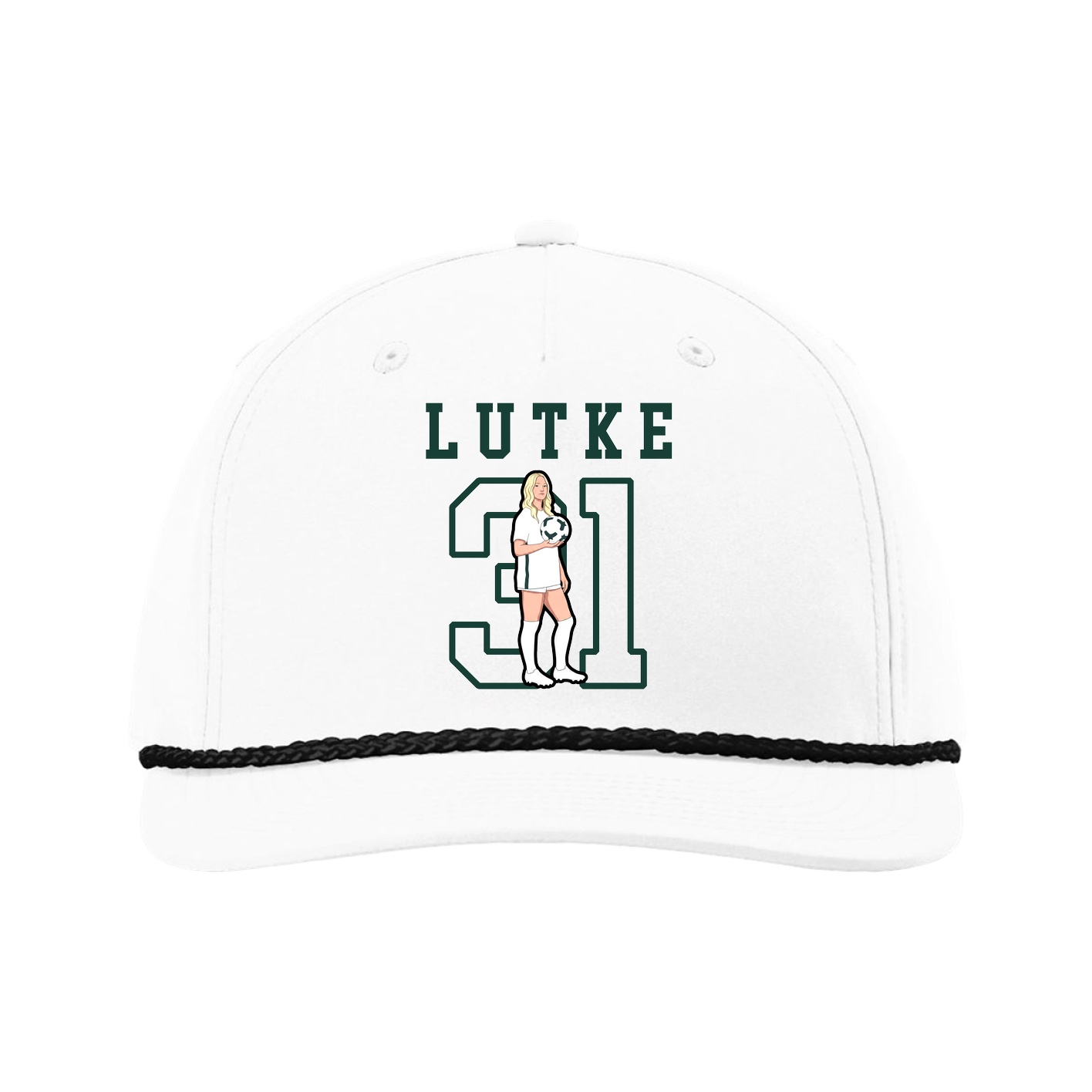 Five-Panel Classic Rope Cap — Shirsey in White