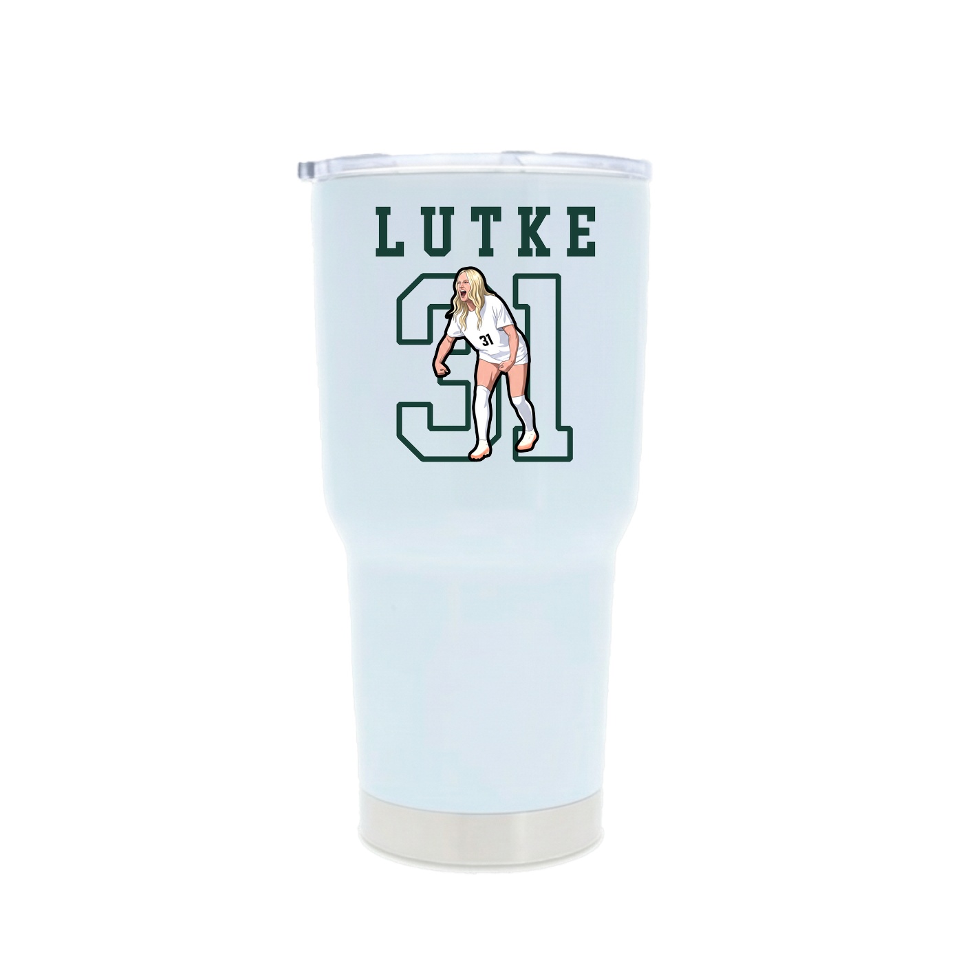 30oz Stainless Steel Tumbler — Shirsey in White