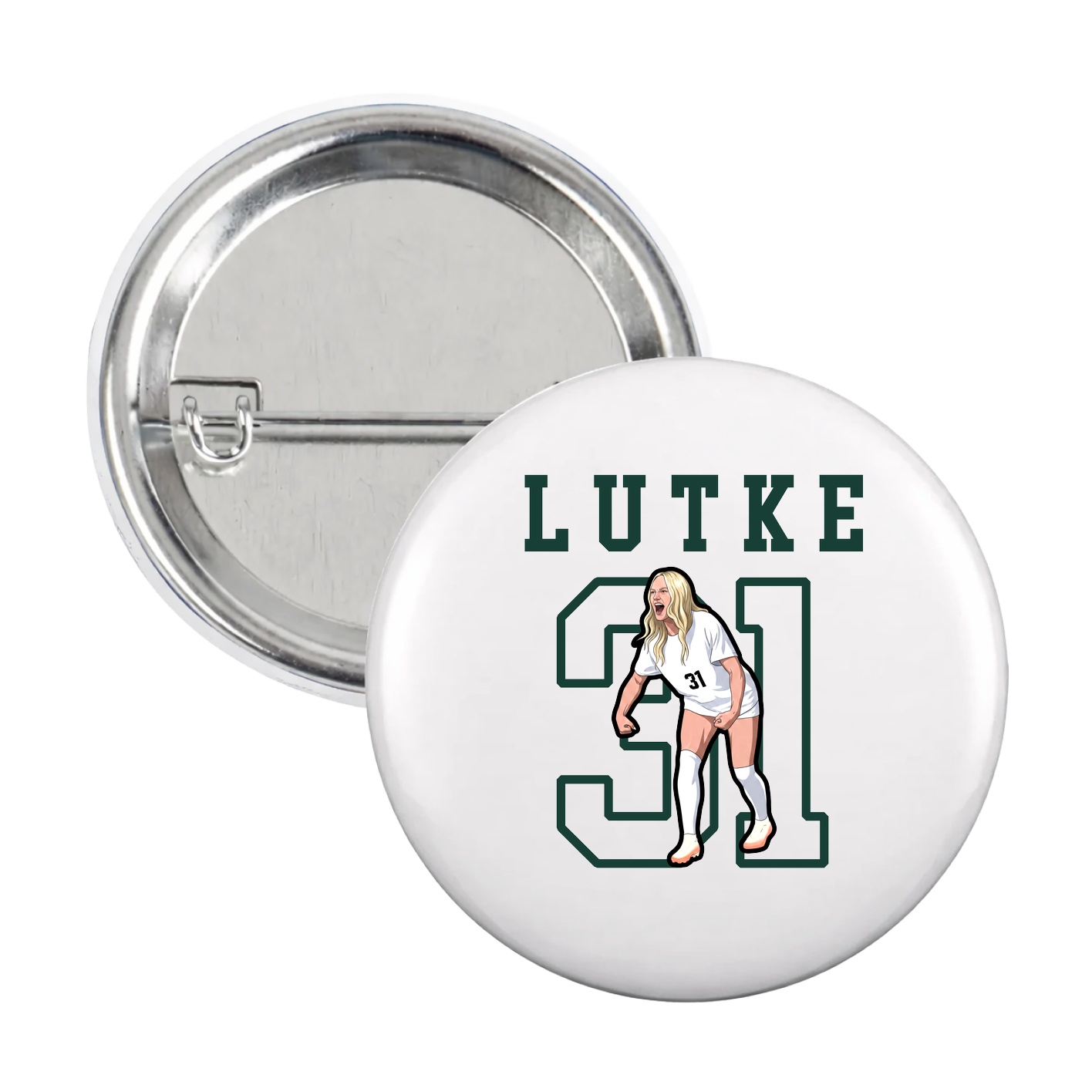 Game Day Button — Shirsey in White