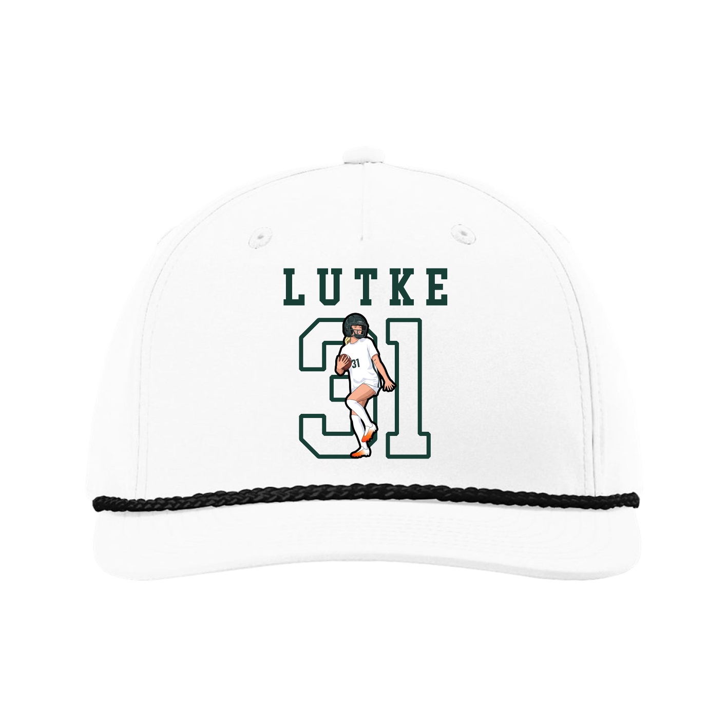 Five-Panel Classic Rope Cap — Shirsey in White