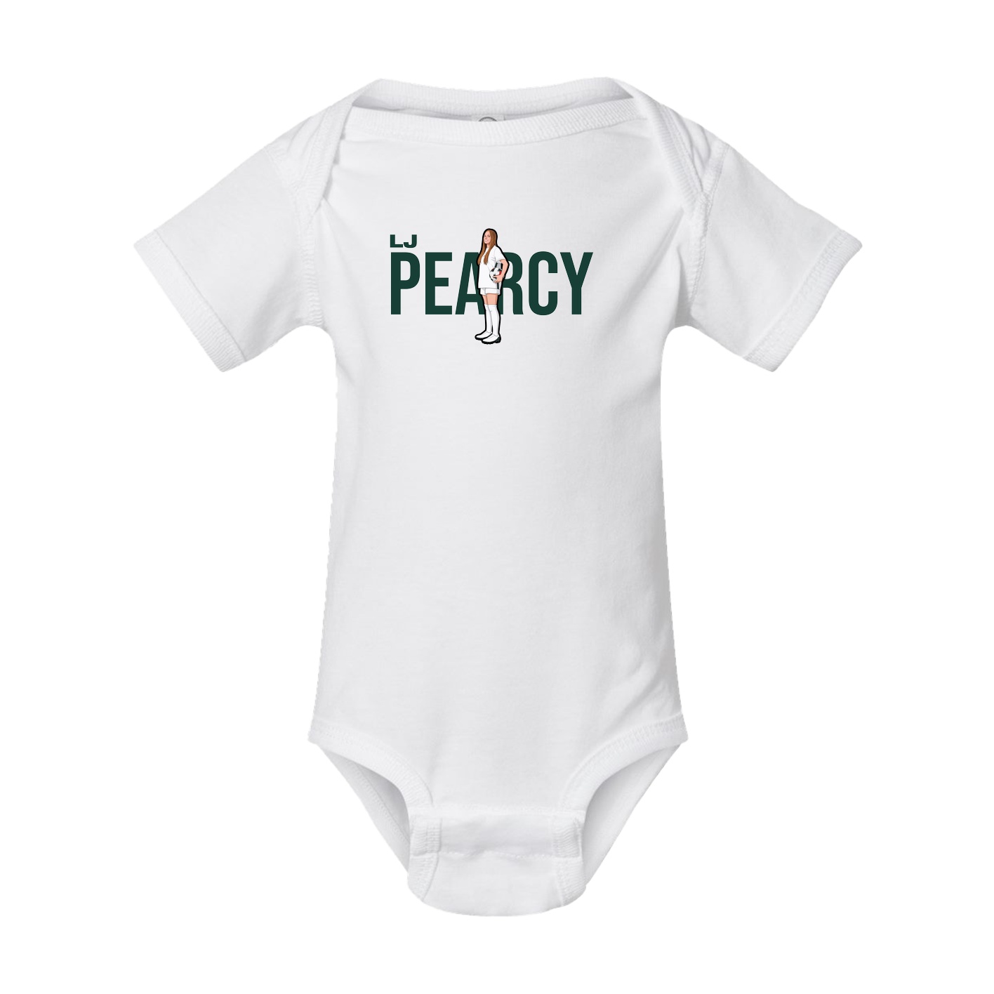 Baby Onesie — Player Name in White