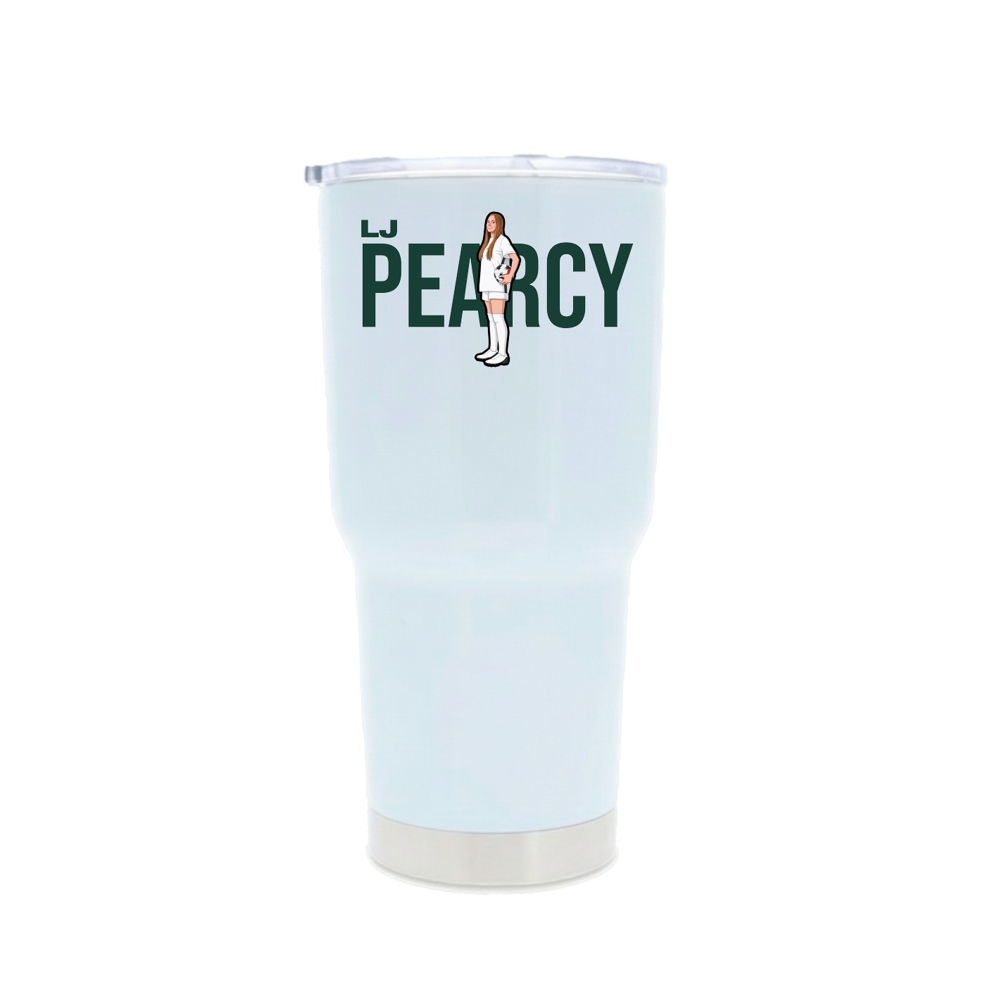 30oz Stainless Steel Tumbler — Player Name in White