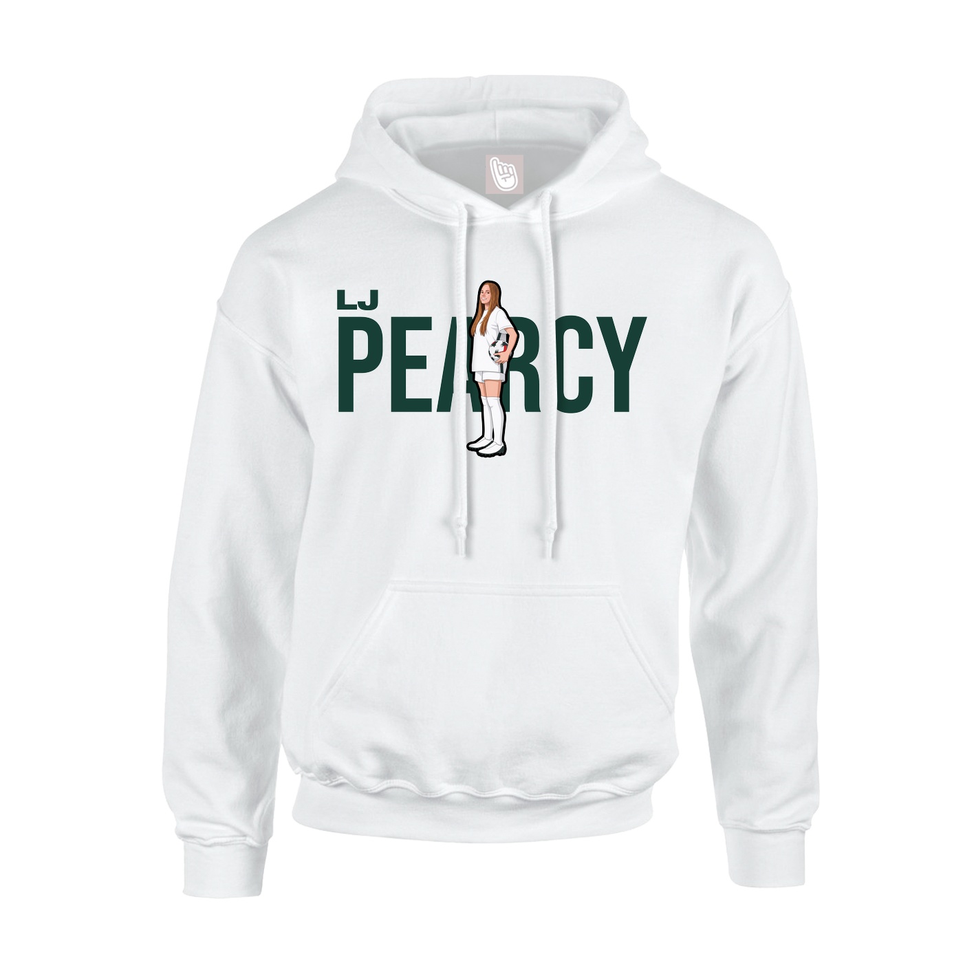Youth Hoodie — Player Name in White