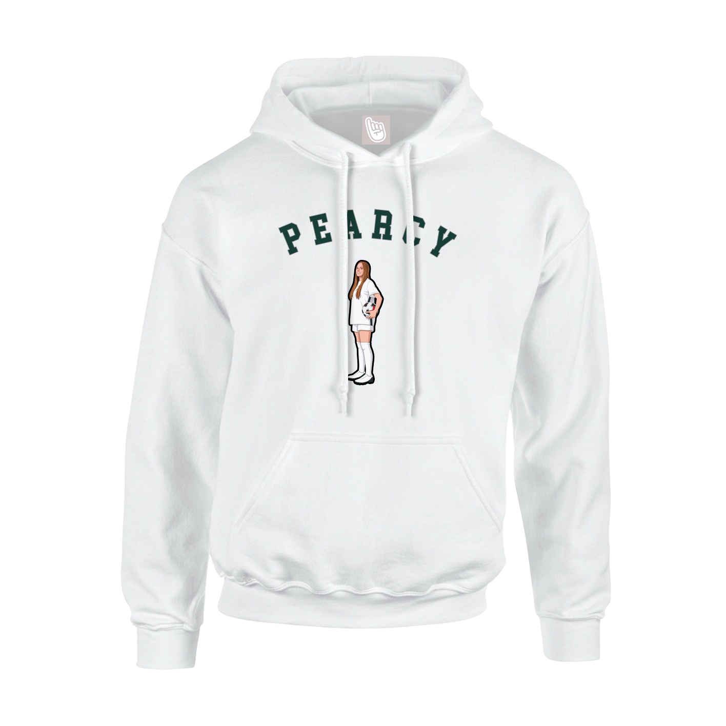 Youth Hoodie — Shirsey Arch in White