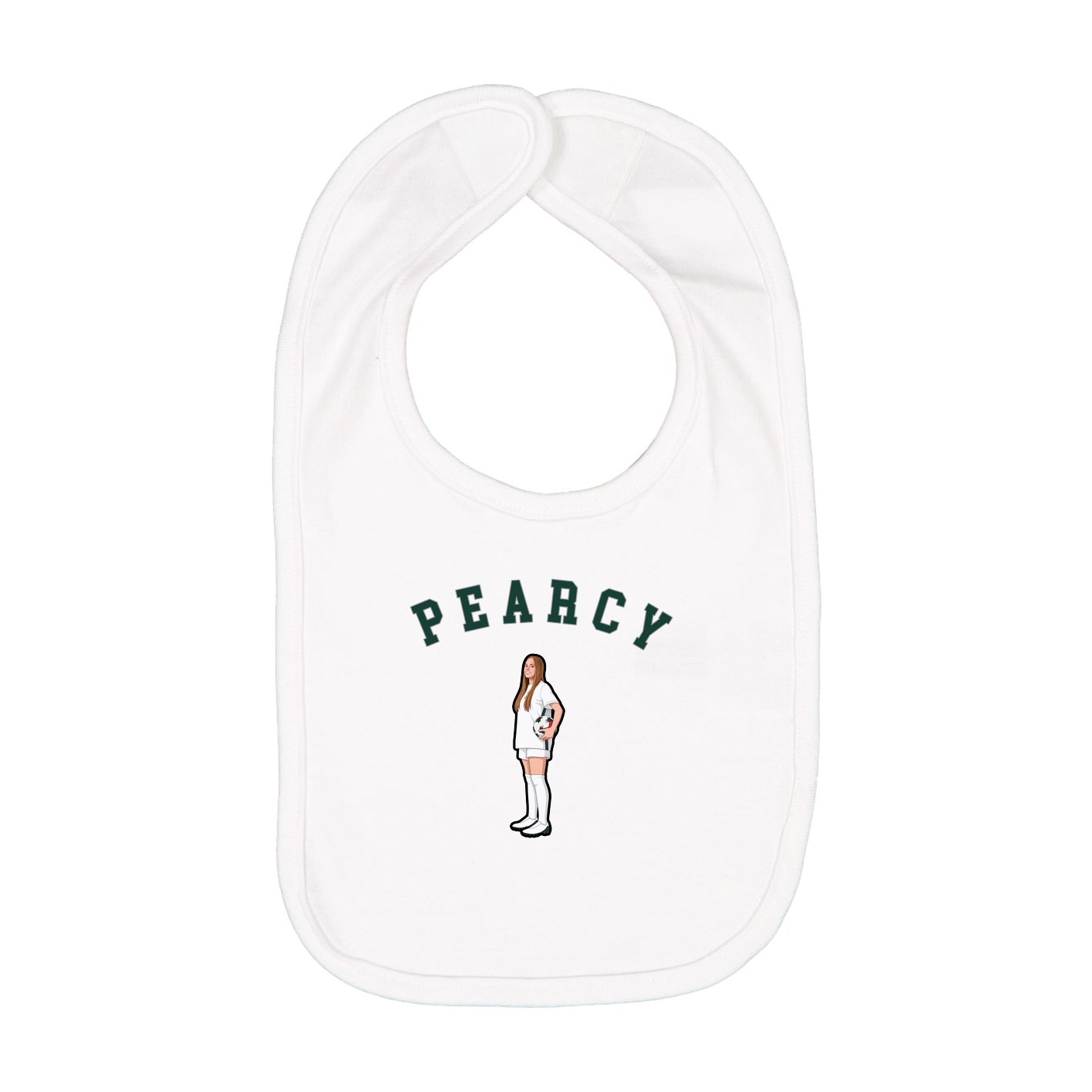 Infant Bib — Shirsey Arch in White