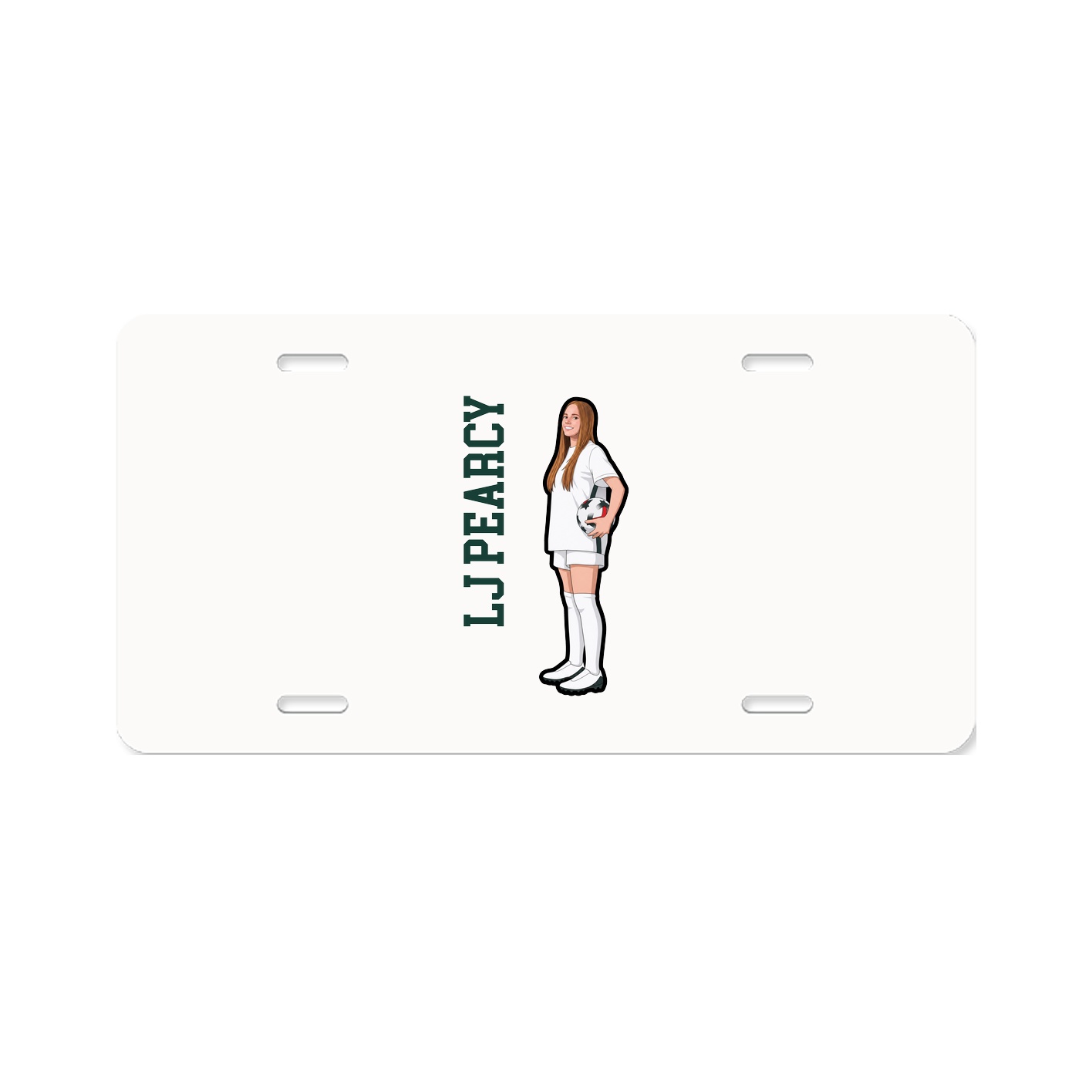 License Plate — Name Vertical in Classic