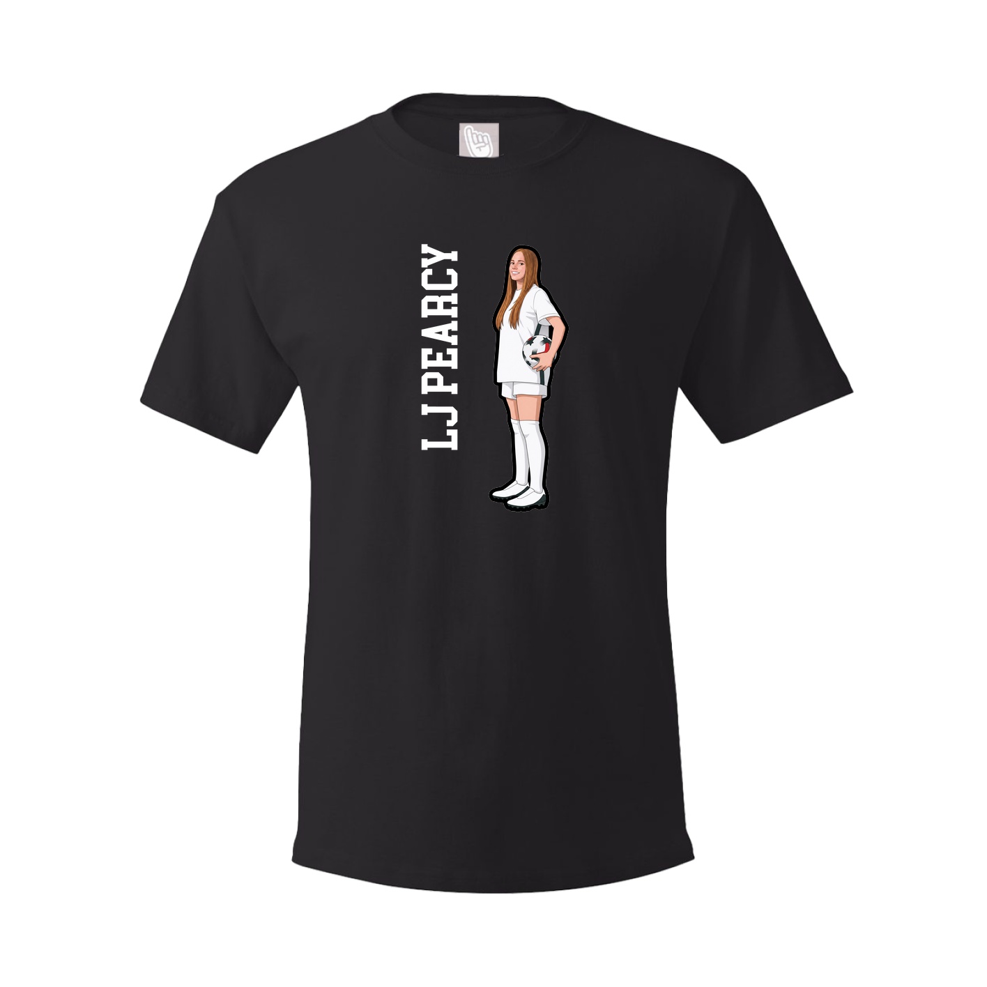 Tee — Name Vertical in Black