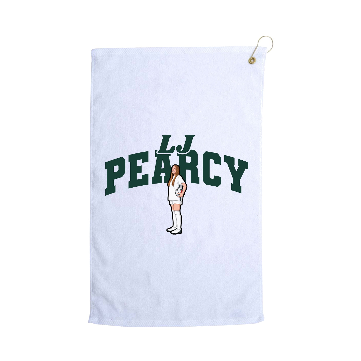 Golf Towel — Signature Arch in White