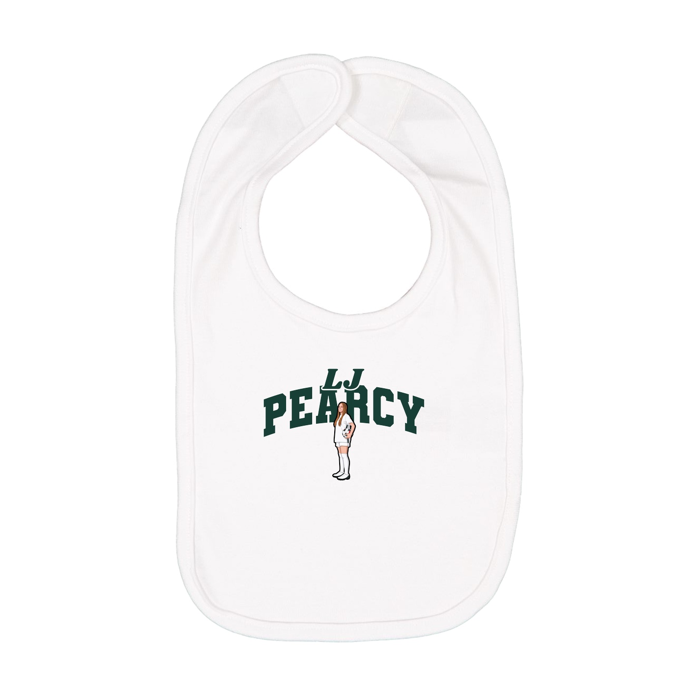 Infant Bib — Signature Arch in White