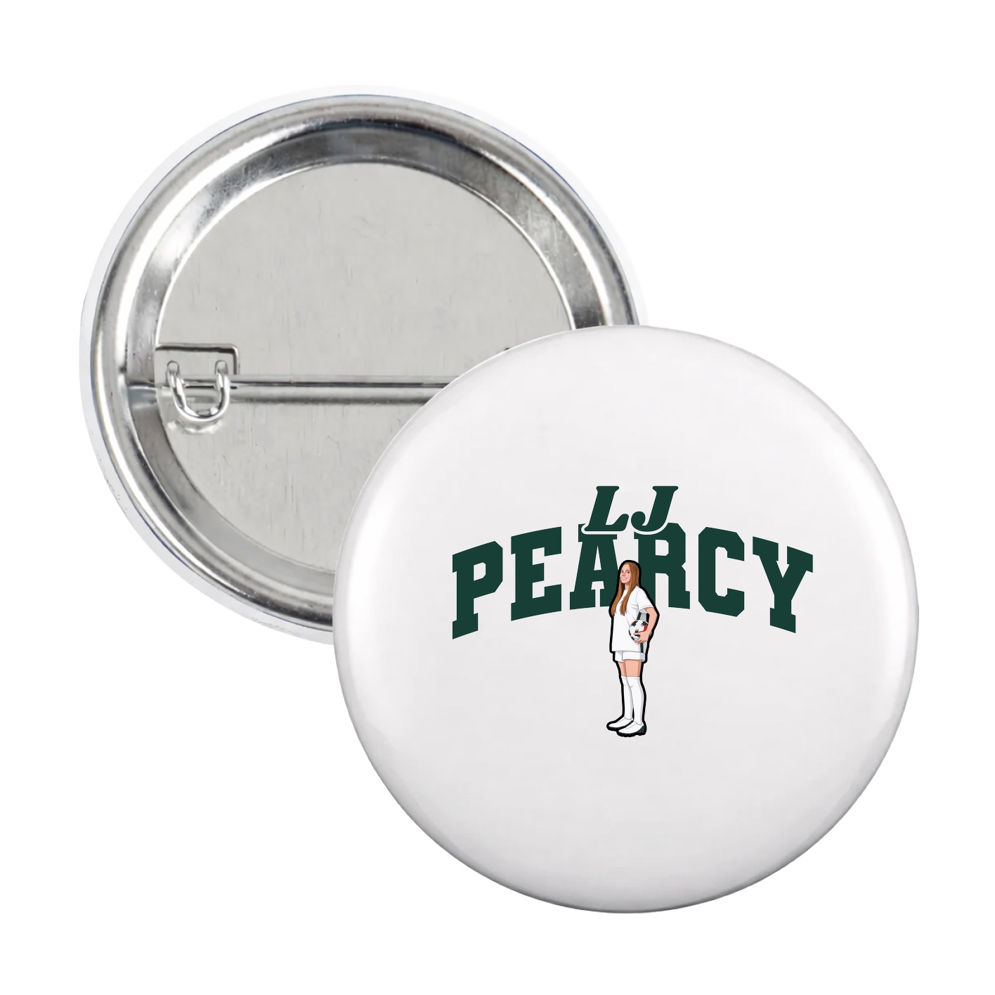 Game Day Button — Signature Arch in White