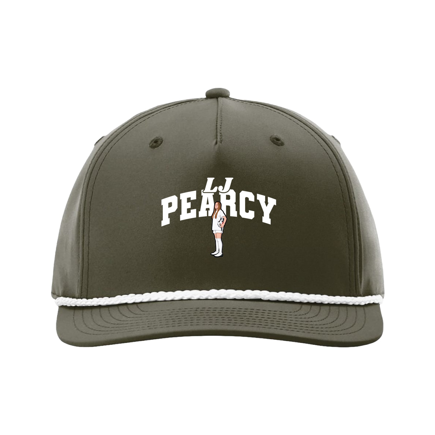 Five-Panel Classic Rope Cap — Signature Arch in Green