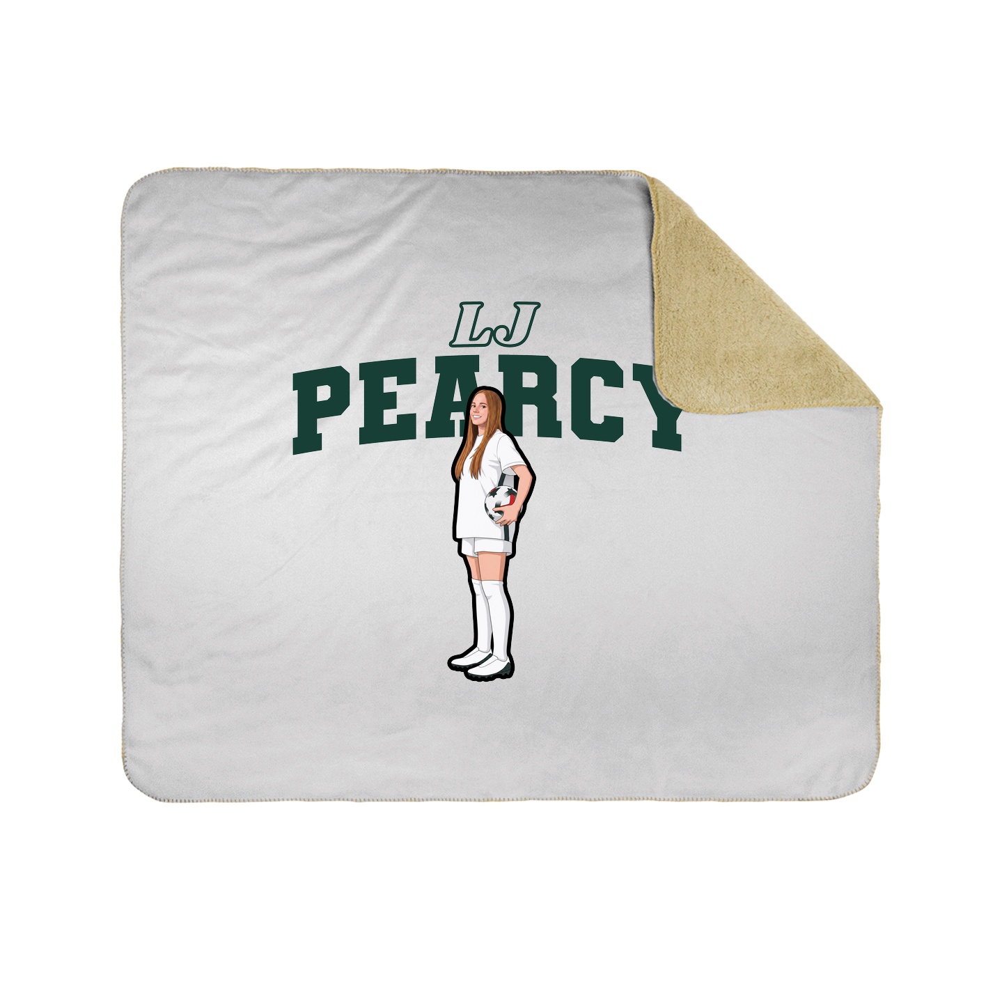 Throw Blanket — Name Arch in White