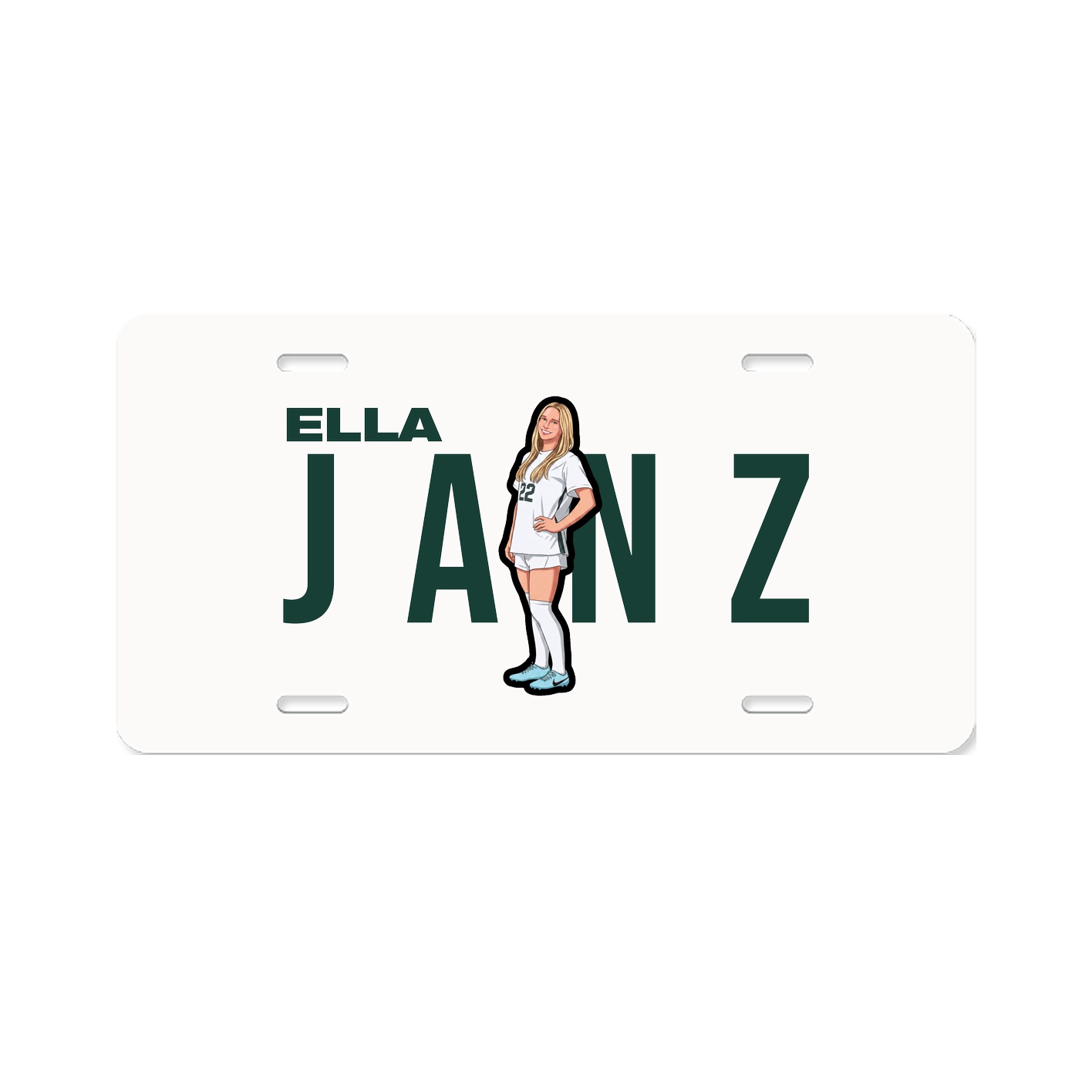 License Plate — Player Name in Classic