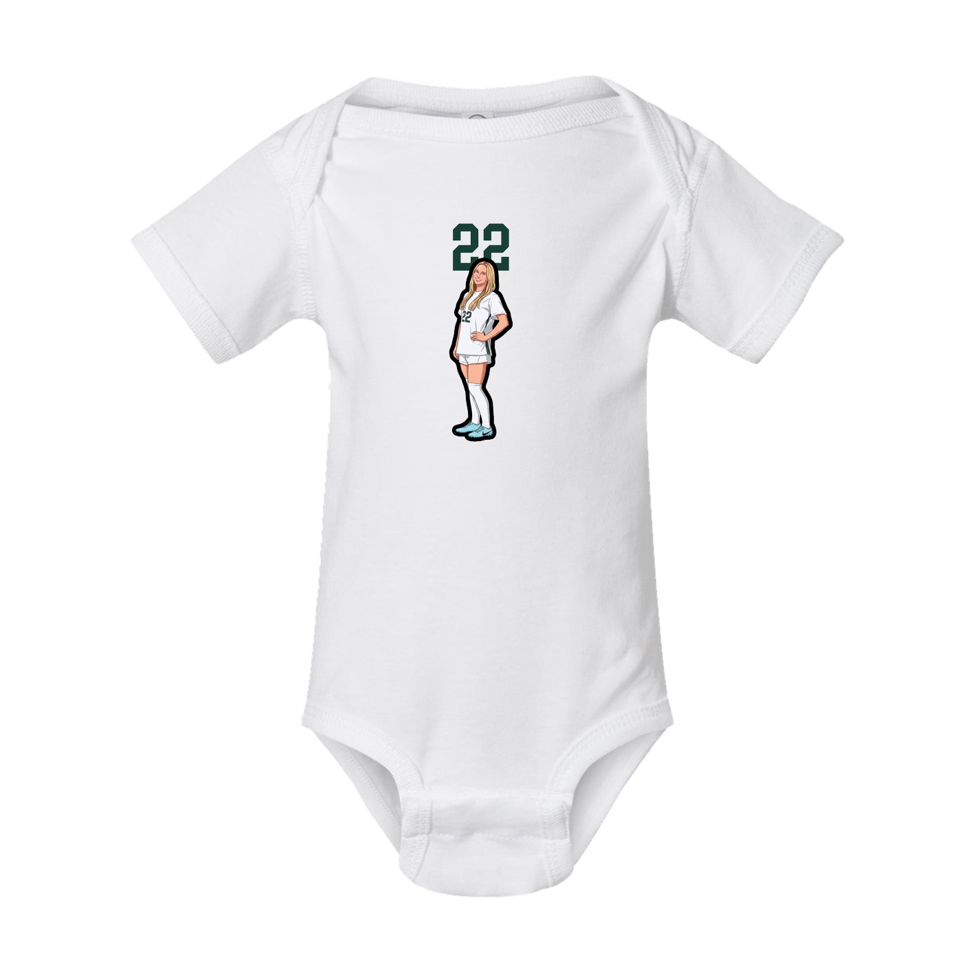Baby Onesie — Number Top in White