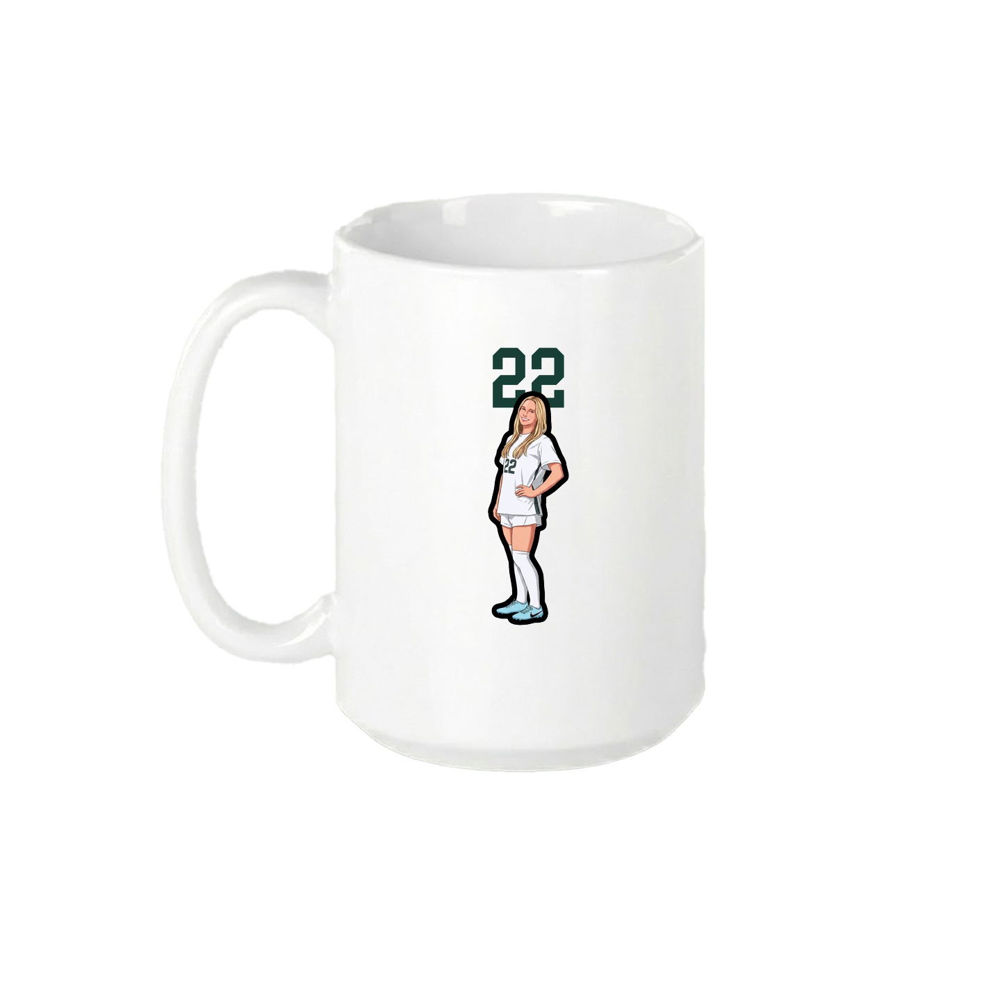 15oz Coffee Mug — Number Top in White