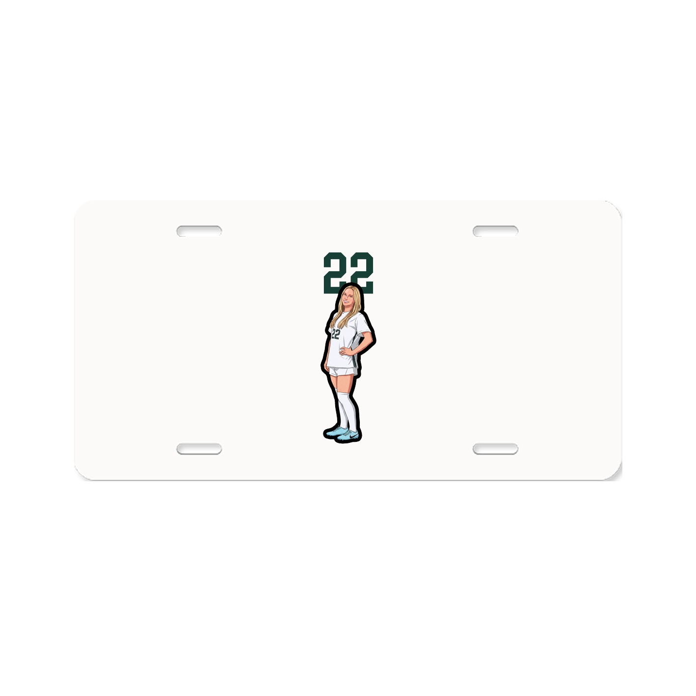 License Plate — Number Top in Classic