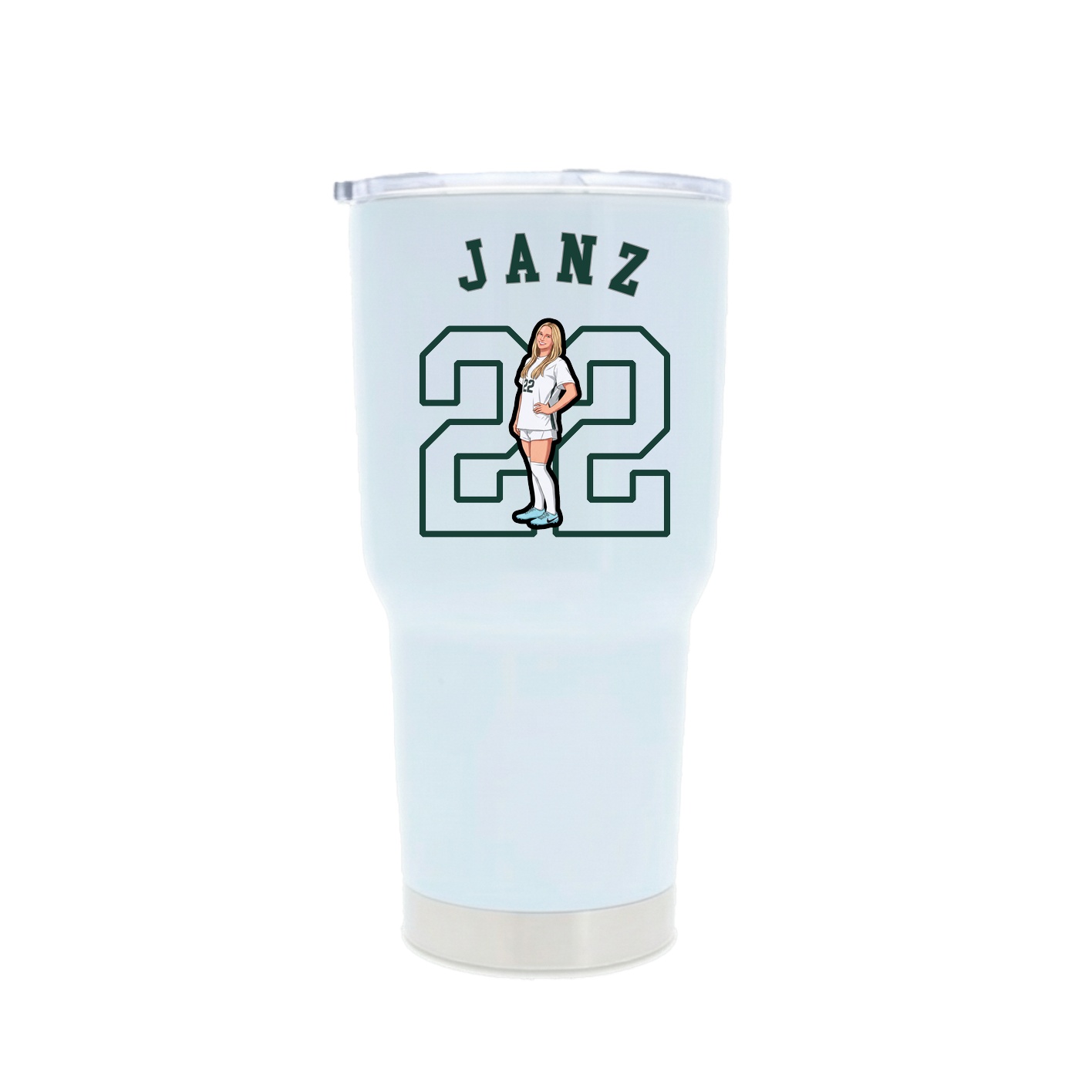 30oz Stainless Steel Tumbler — Shirsey Arch in White