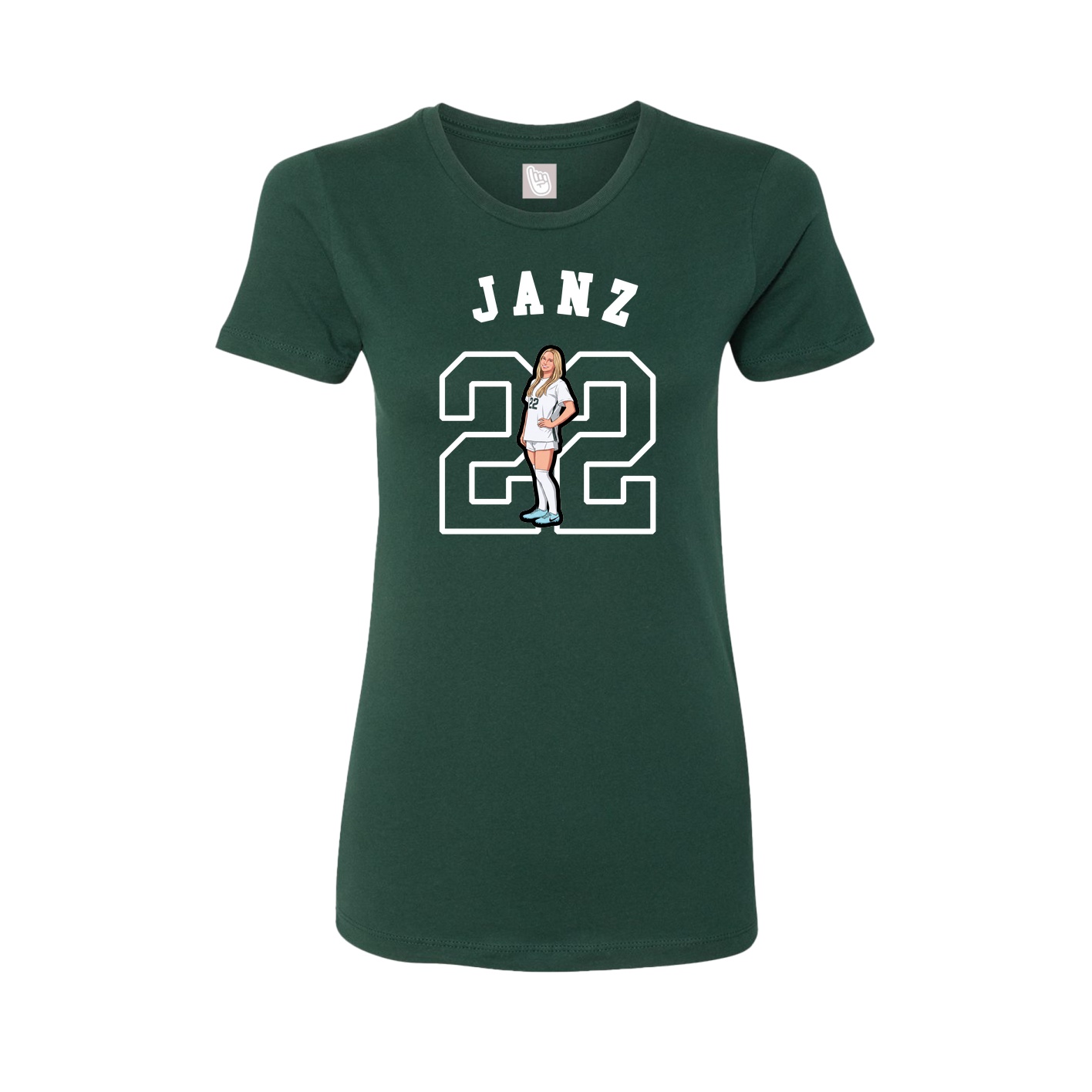 Fitted Women's Tee — Shirsey Arch in Green
