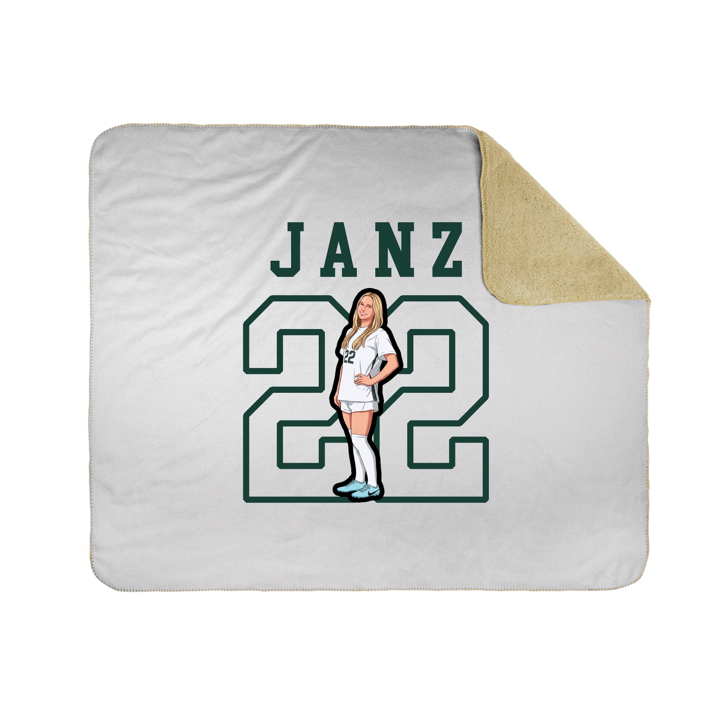 Throw Blanket — Shirsey in White