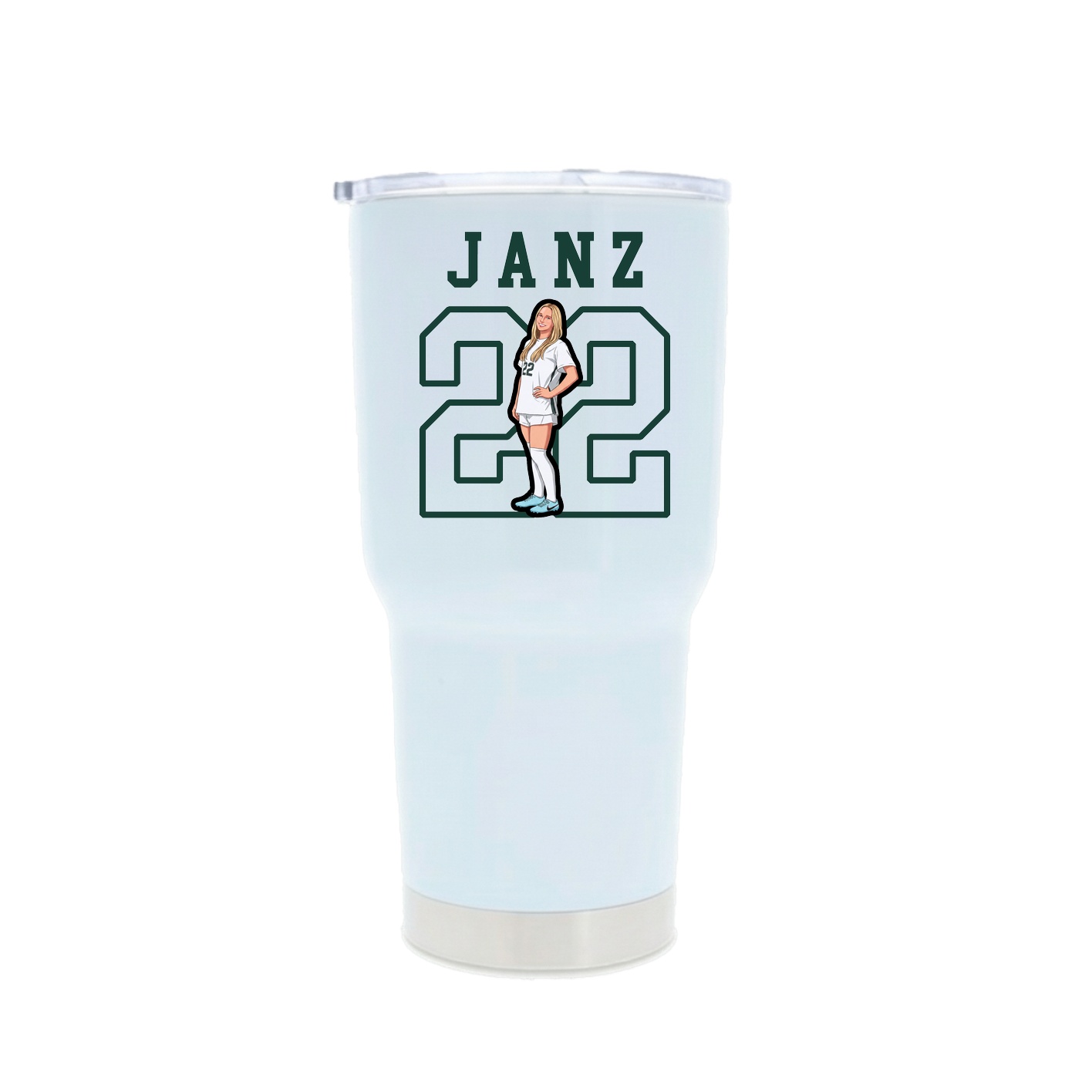 30oz Stainless Steel Tumbler — Shirsey in White