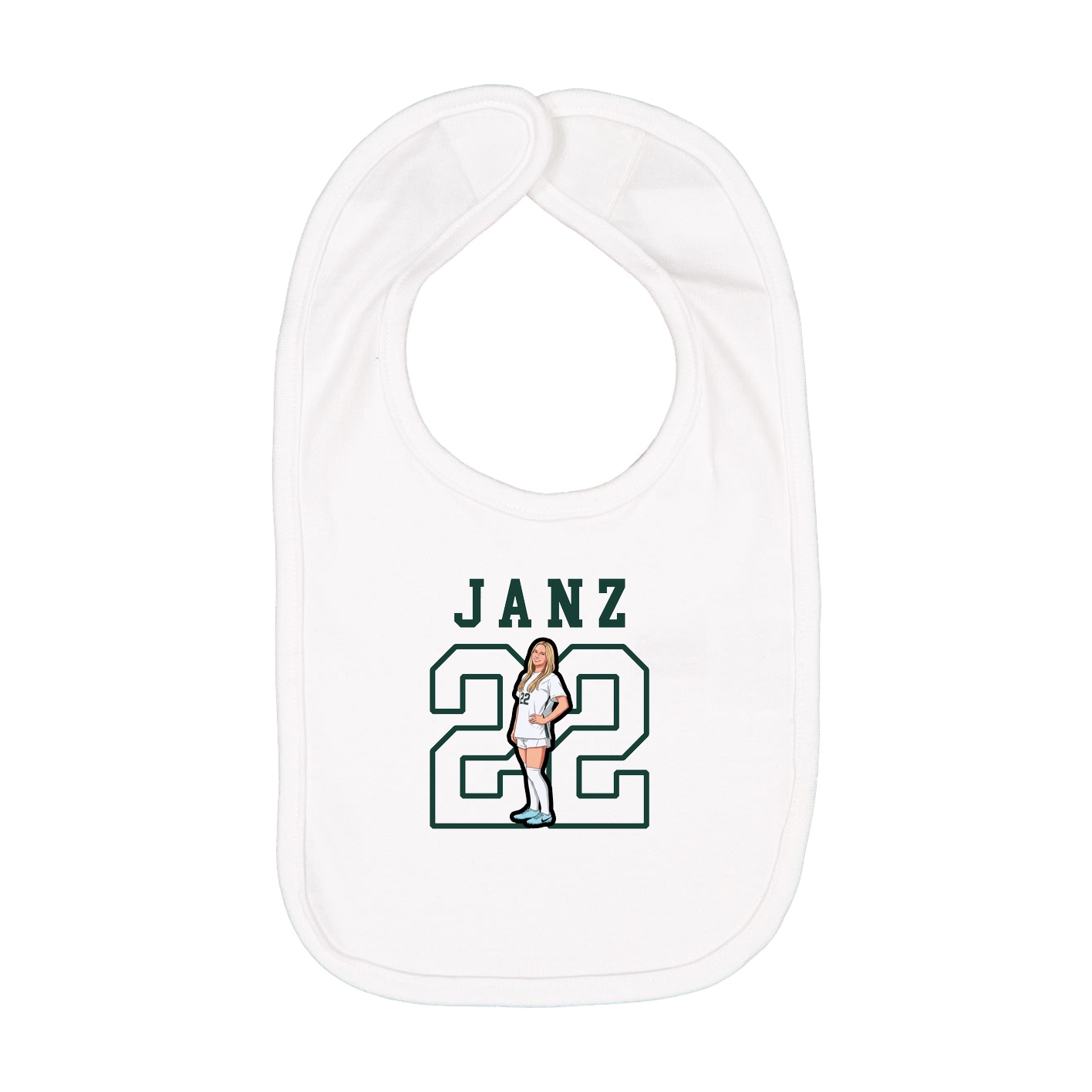 Infant Bib — Shirsey in White