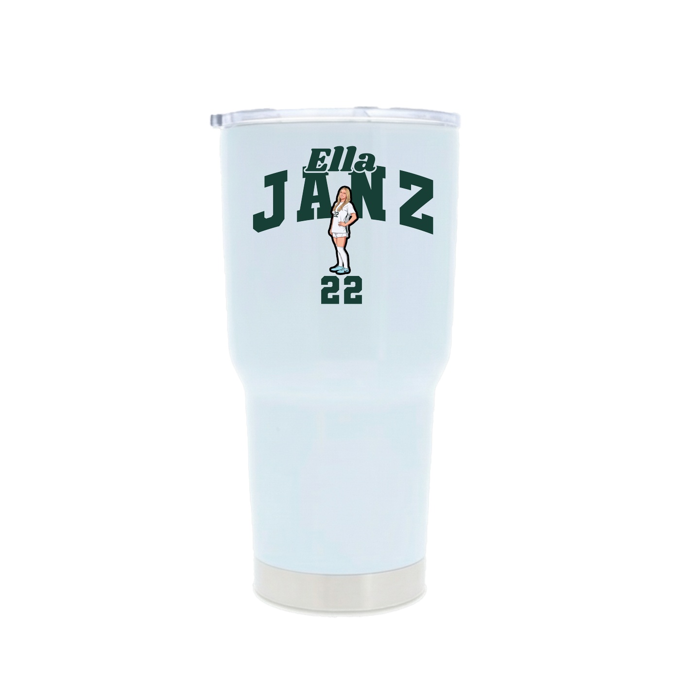 30oz Stainless Steel Tumbler — Signature Arch in White