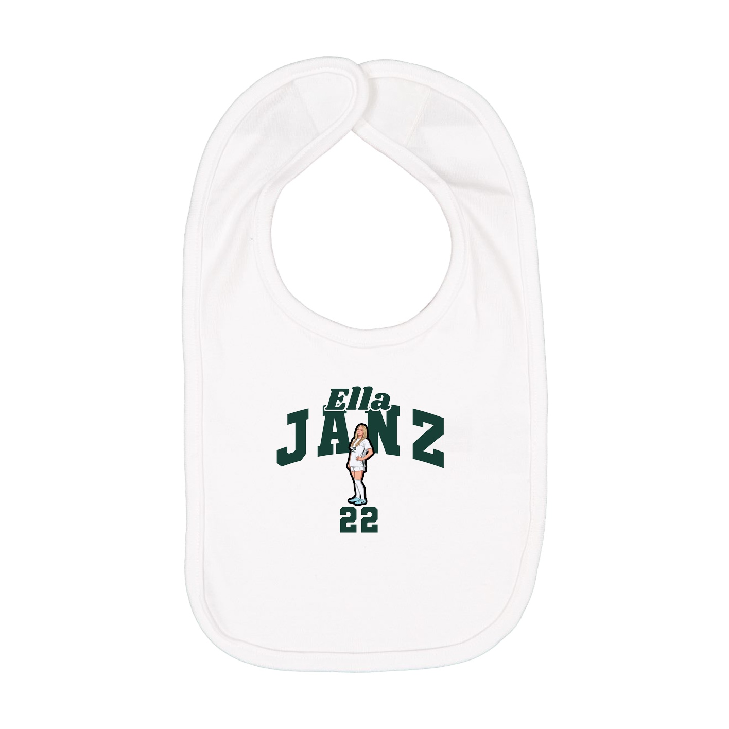 Infant Bib — Signature Arch in White
