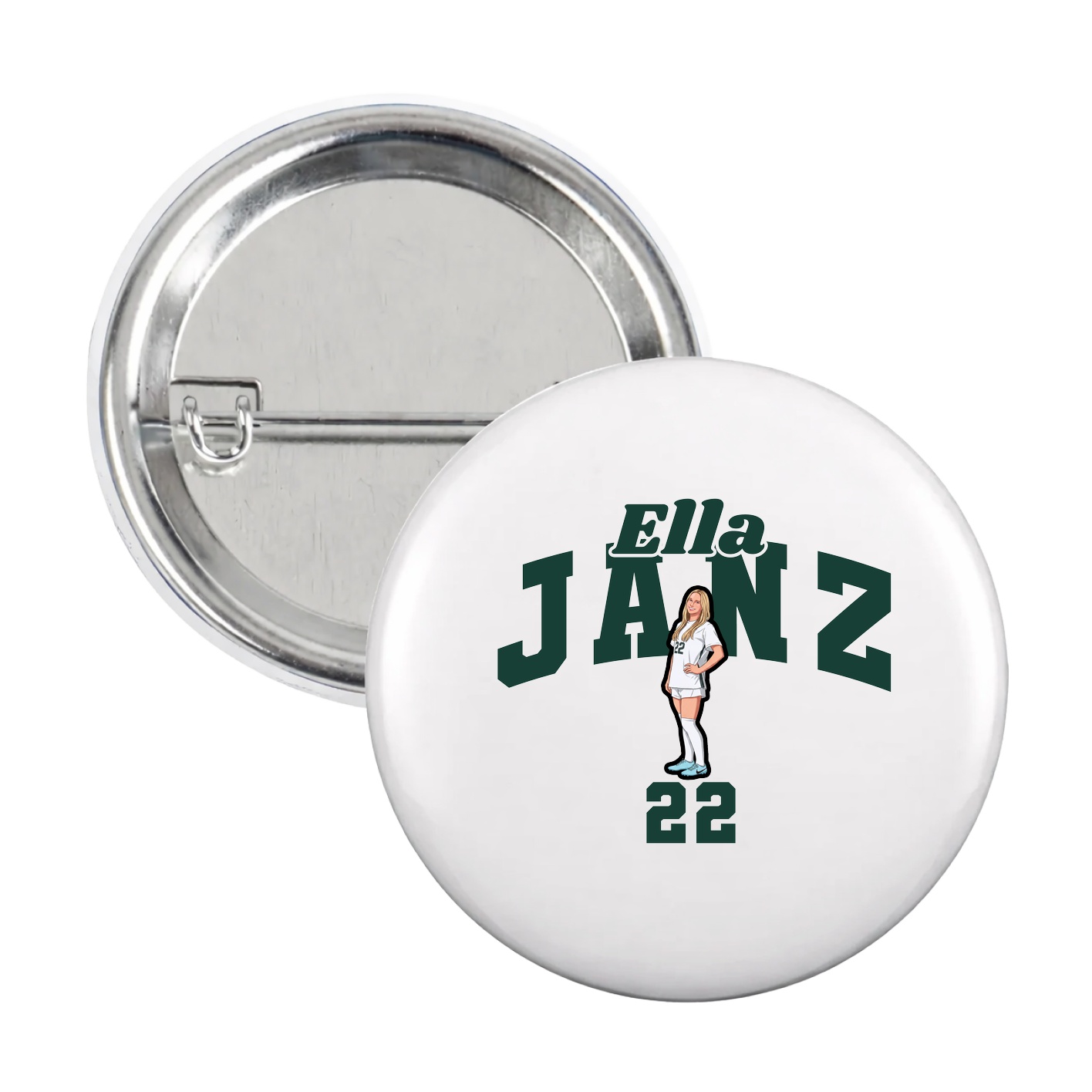 Game Day Button — Signature Arch in White