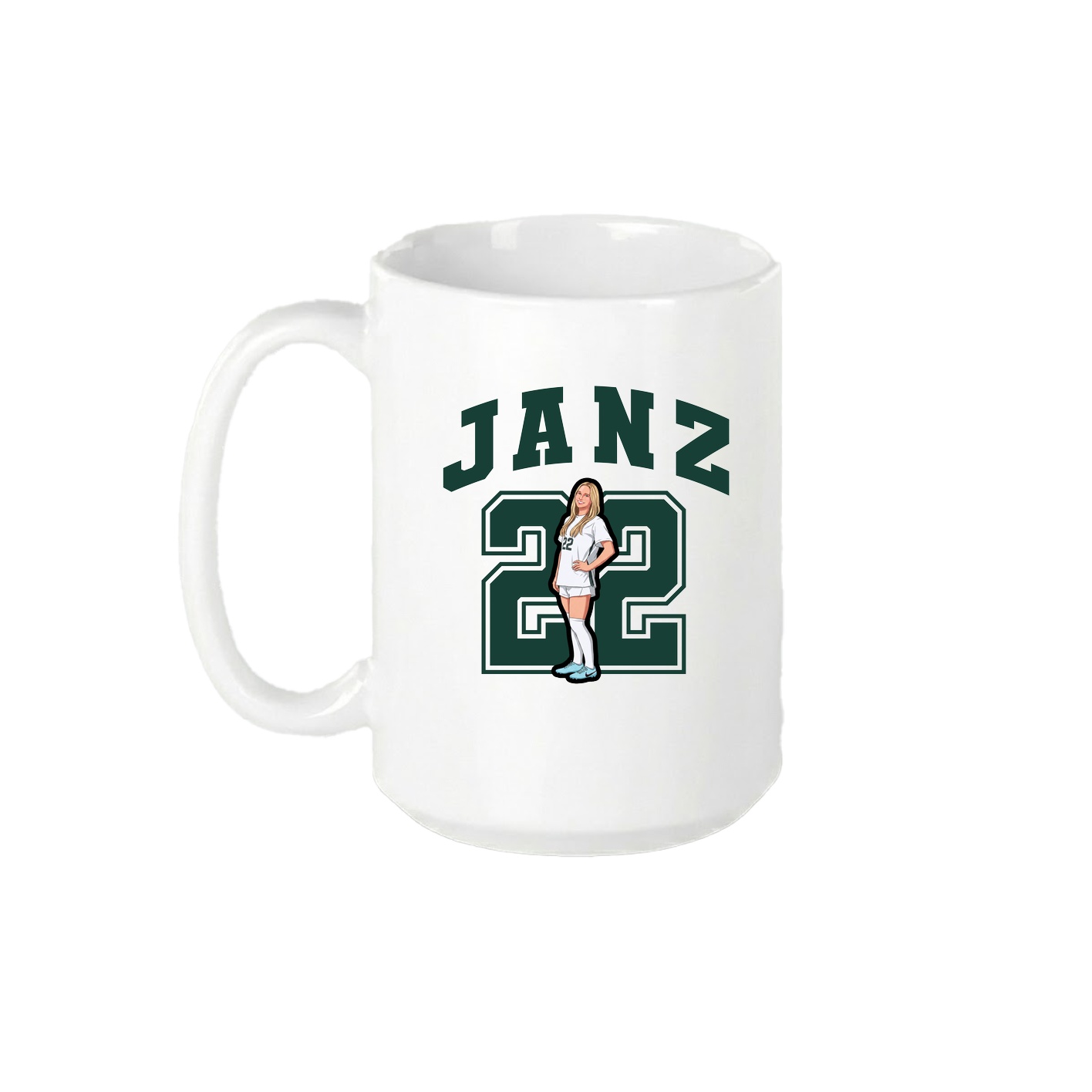 15oz Coffee Mug — Number in White