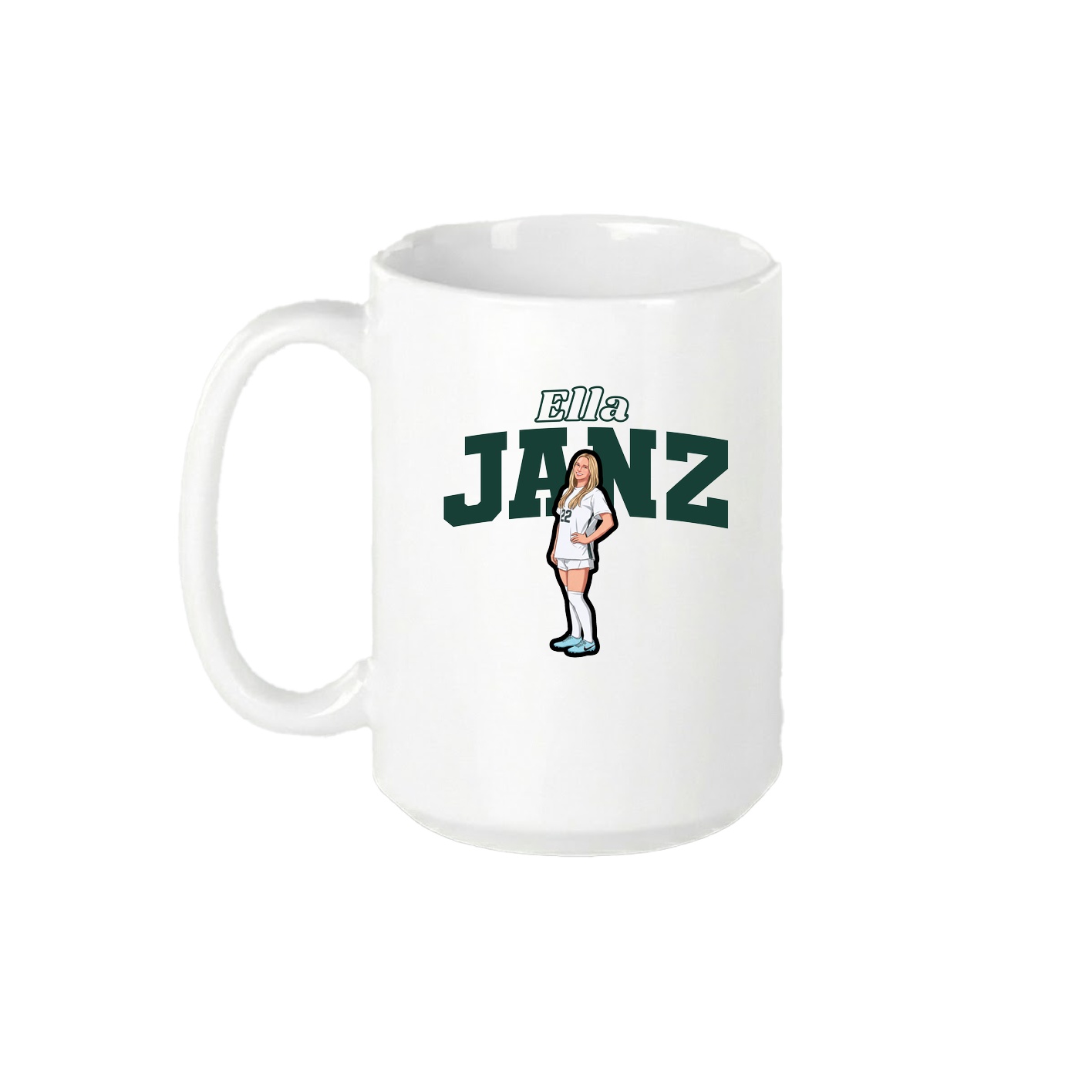 15oz Coffee Mug — Name Arch in White