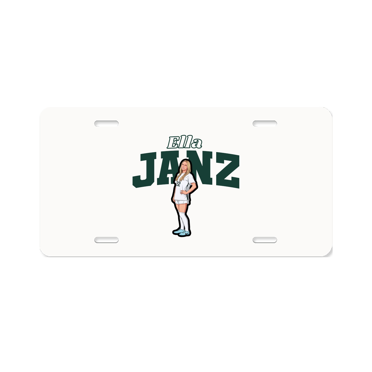 License Plate — Name Arch in Classic