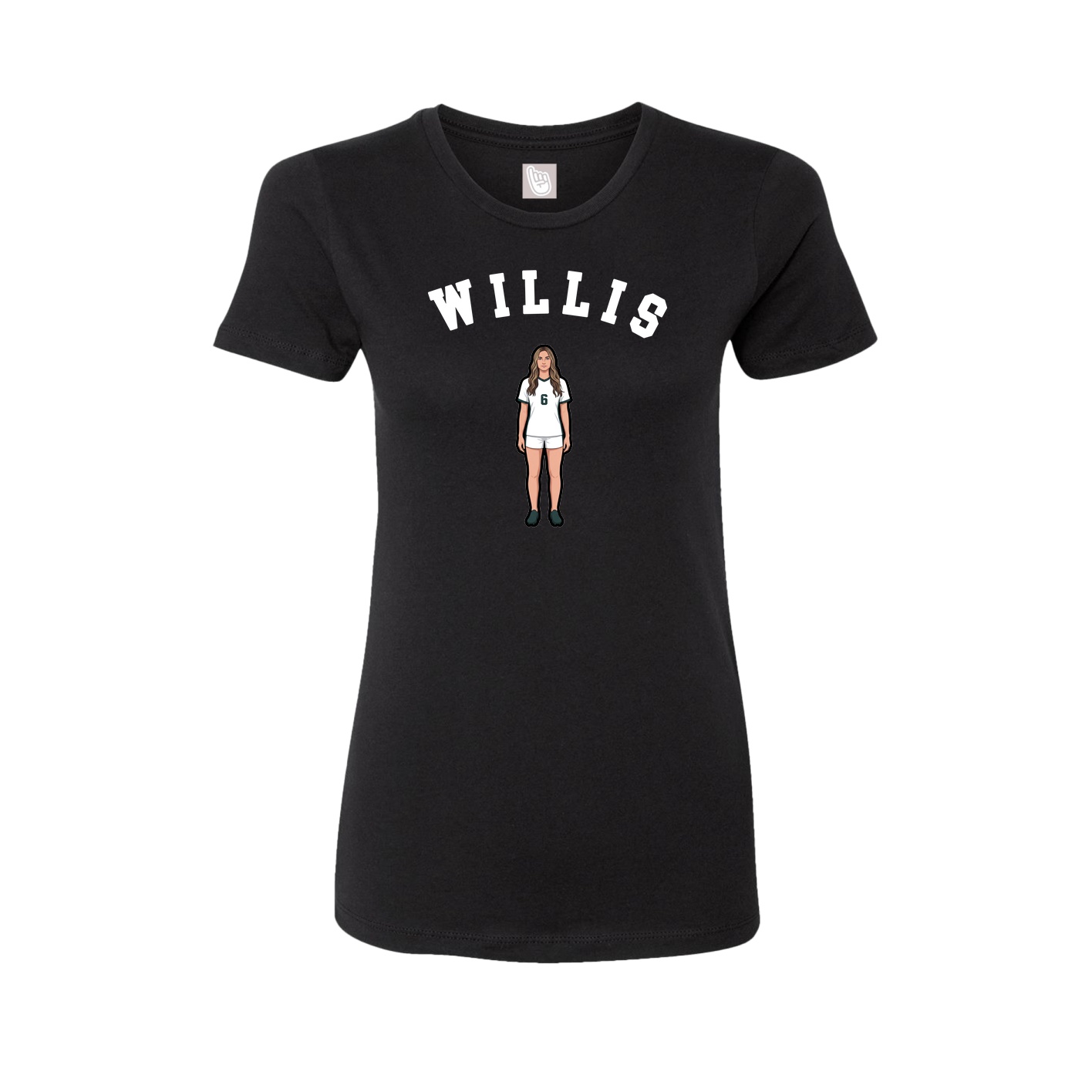 Fitted Women's Tee — Shirsey Arch in Black