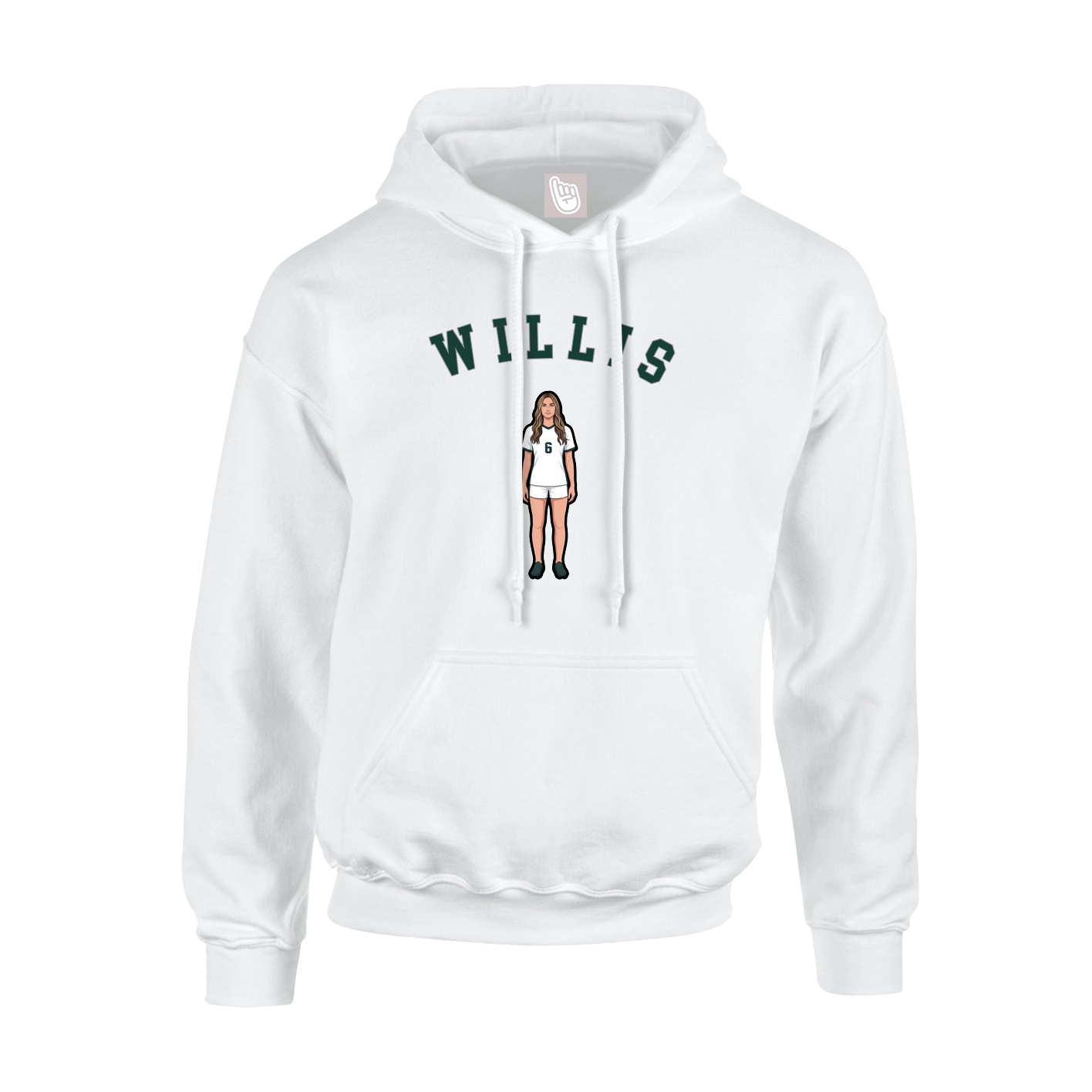 Hoodie — Shirsey Arch in White