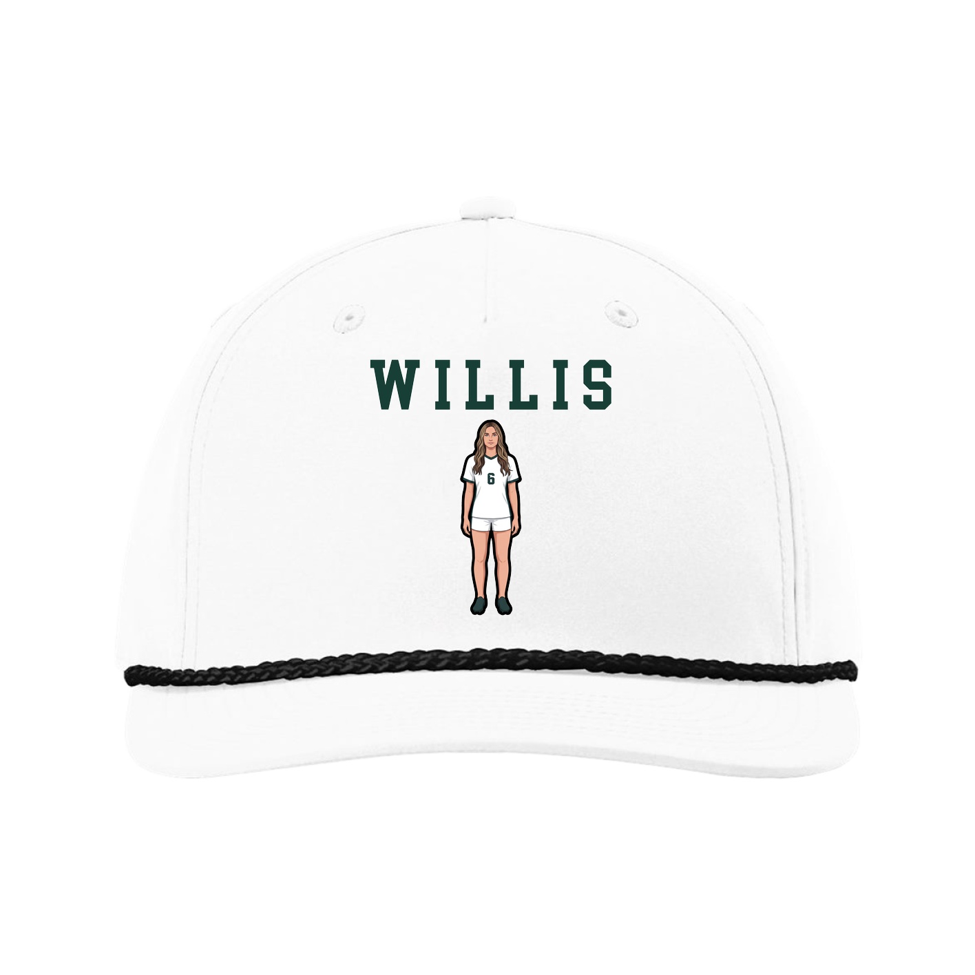 Five-Panel Classic Rope Cap — Shirsey in White
