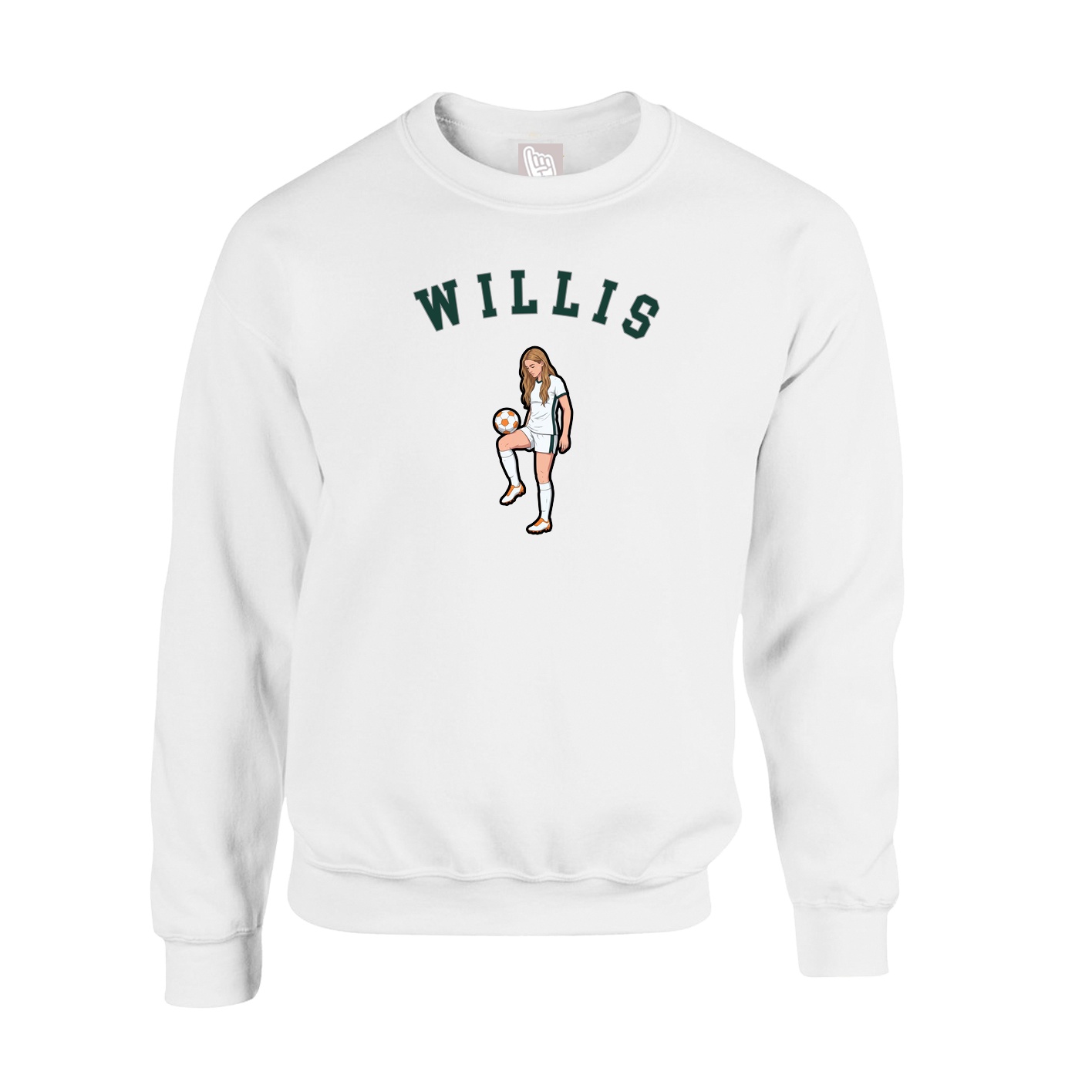 Fleece Crew — Shirsey Arch in White
