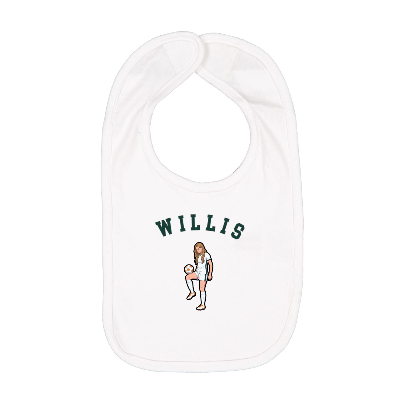 Infant Bib — Shirsey Arch in White