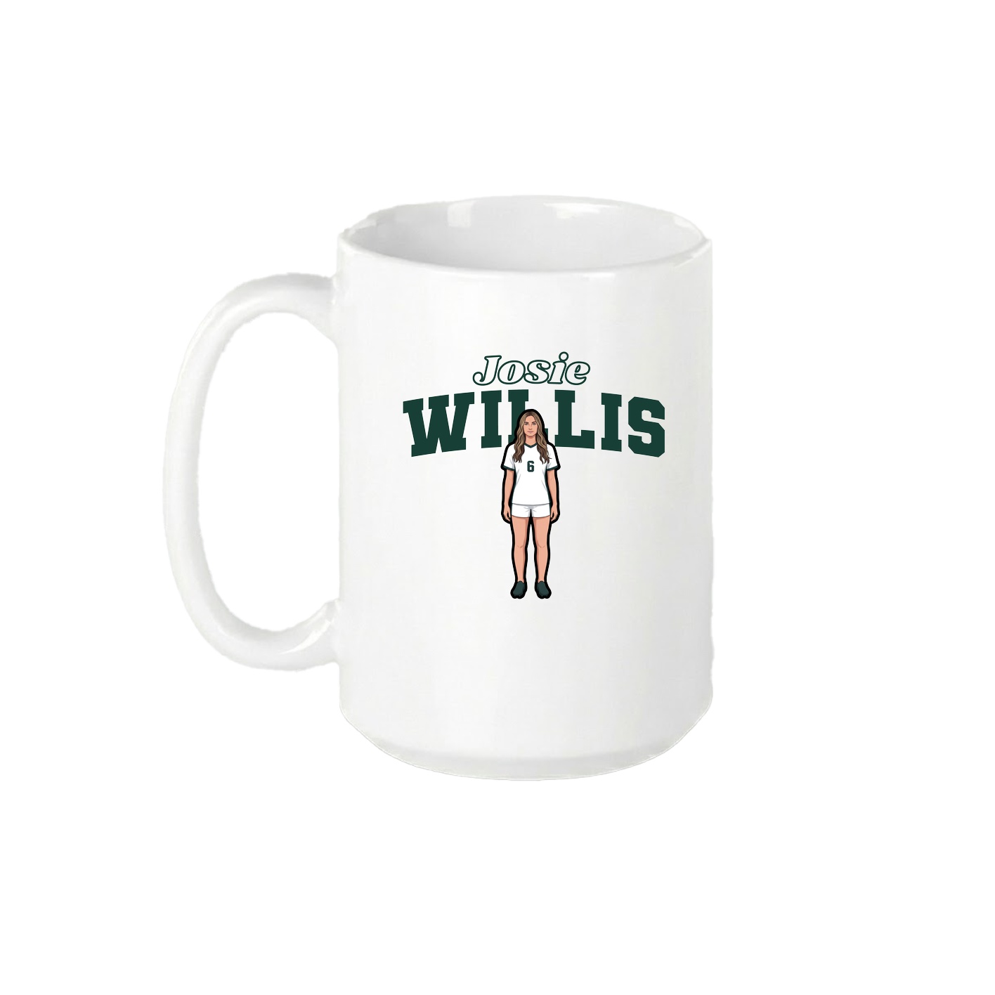 15oz Coffee Mug — Name Arch in White