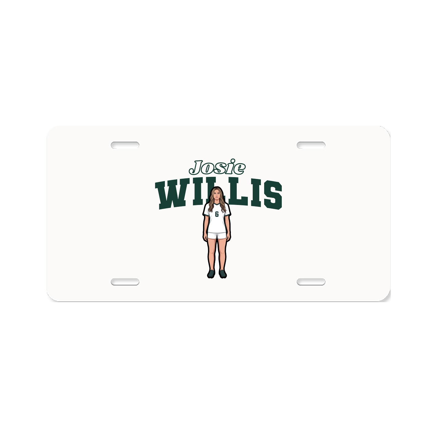 License Plate — Name Arch in Classic