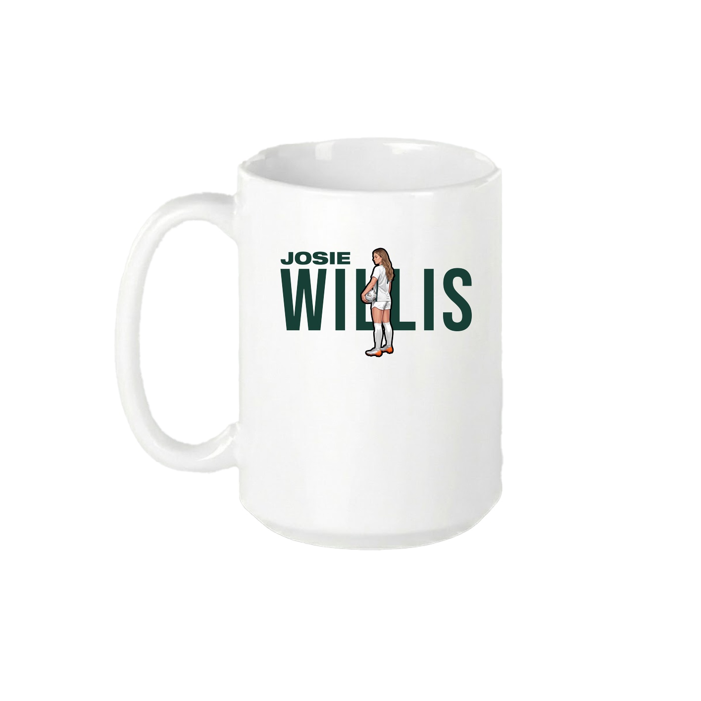 15oz Coffee Mug — Player Name in White